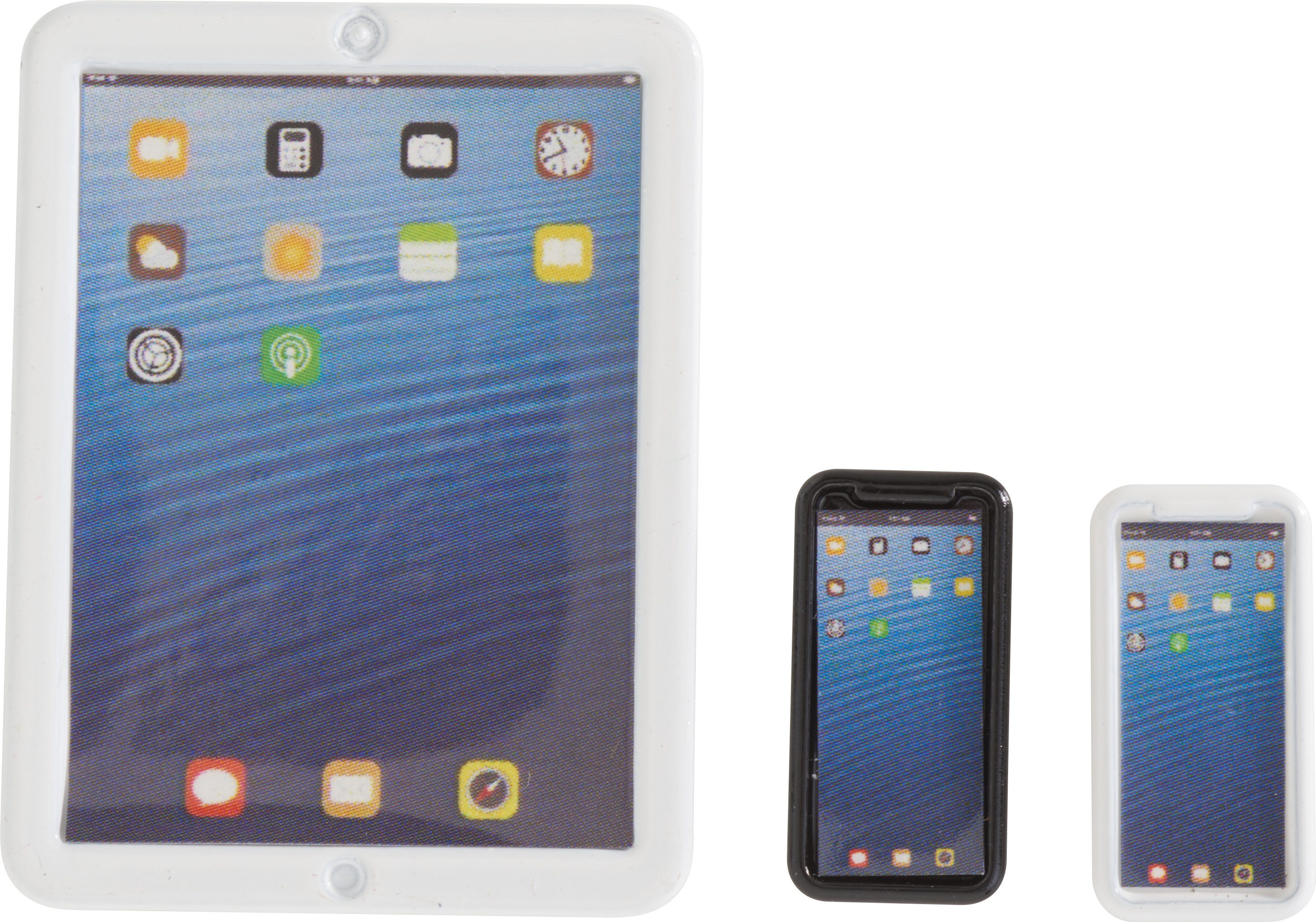 HobbyFun Dekofigur Miniatur-Set Tablet & Handy, 3 Teile