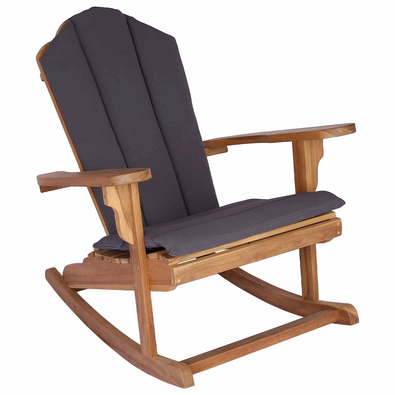 vidaXL Gartenstuhl Garten Adirondack Schaukelstuhl Natur Massivholz (1 St)