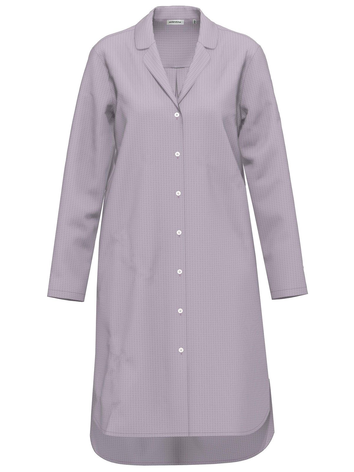 Seidensticker schwarze Rose Nachthemd Damen Nachthemd lang (Stück, 1-tlg) Hautfreundlich, durchgängige Knopfleiste, comfort fit, Uni, Modal