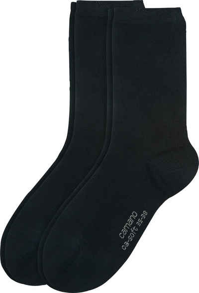 Camano Socken Damen-Socken 2 Paar Uni