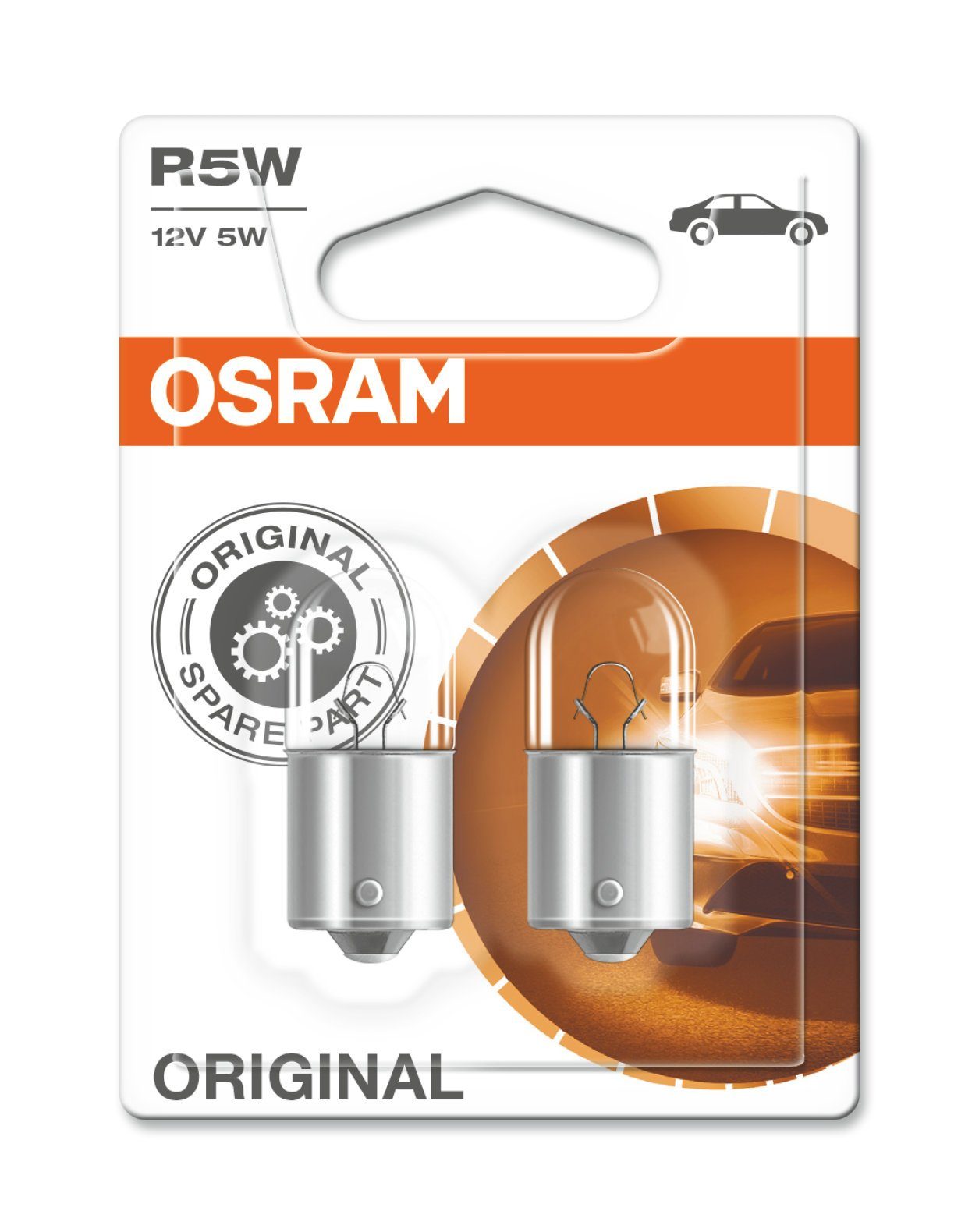 Osram Halogenlampe OSRAM ORIGINAL R5W BA15s 12 V/5 W (2er Blister)
