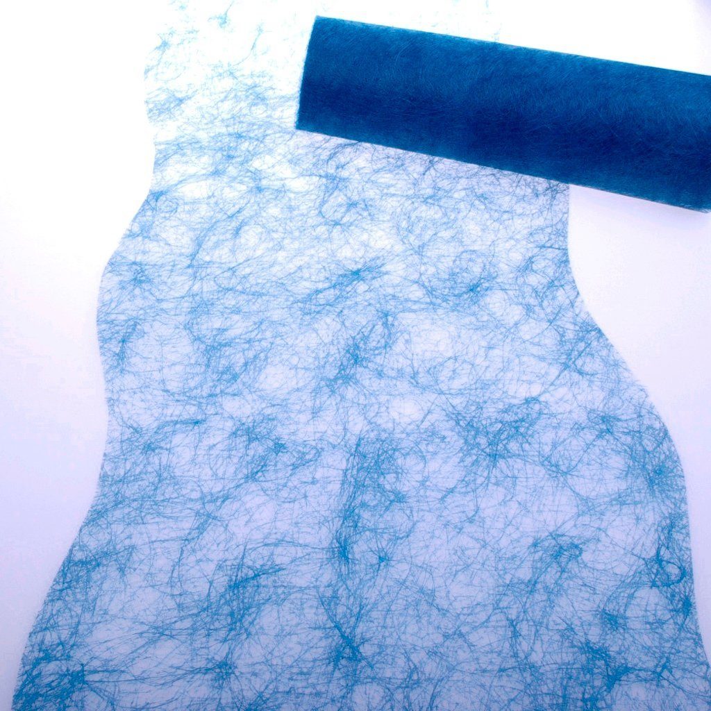 Deko AS Tischläufer Sizoflor-Tischband Wellenschnitt - dunkelblau - ca. 25cm - 25m/Rolle