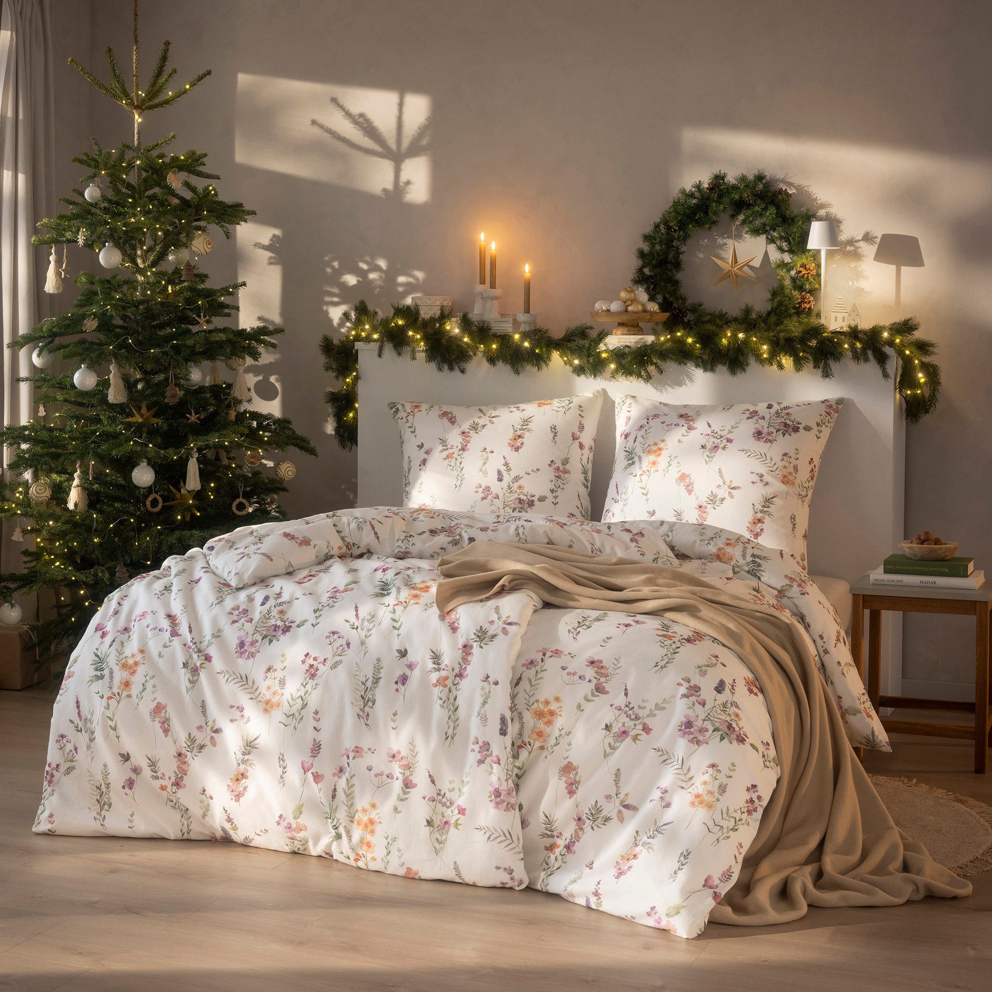 Estella Bettwäsche Bettwäsche "Millefleur", Biber, Kuschelflanell günstig online kaufen