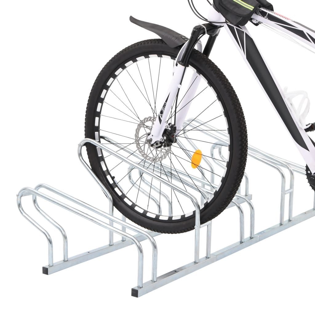 vidaXL Fahrradständer Fahrradständer für 5 Fahrräder Freistehend Verzinkter Stahl