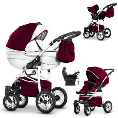 babies-on-wheels Kombi-Kinderwagen 4 in 1 Kinderwagen-Set Cosmo ECO - 17 Teile - in 16 Farben