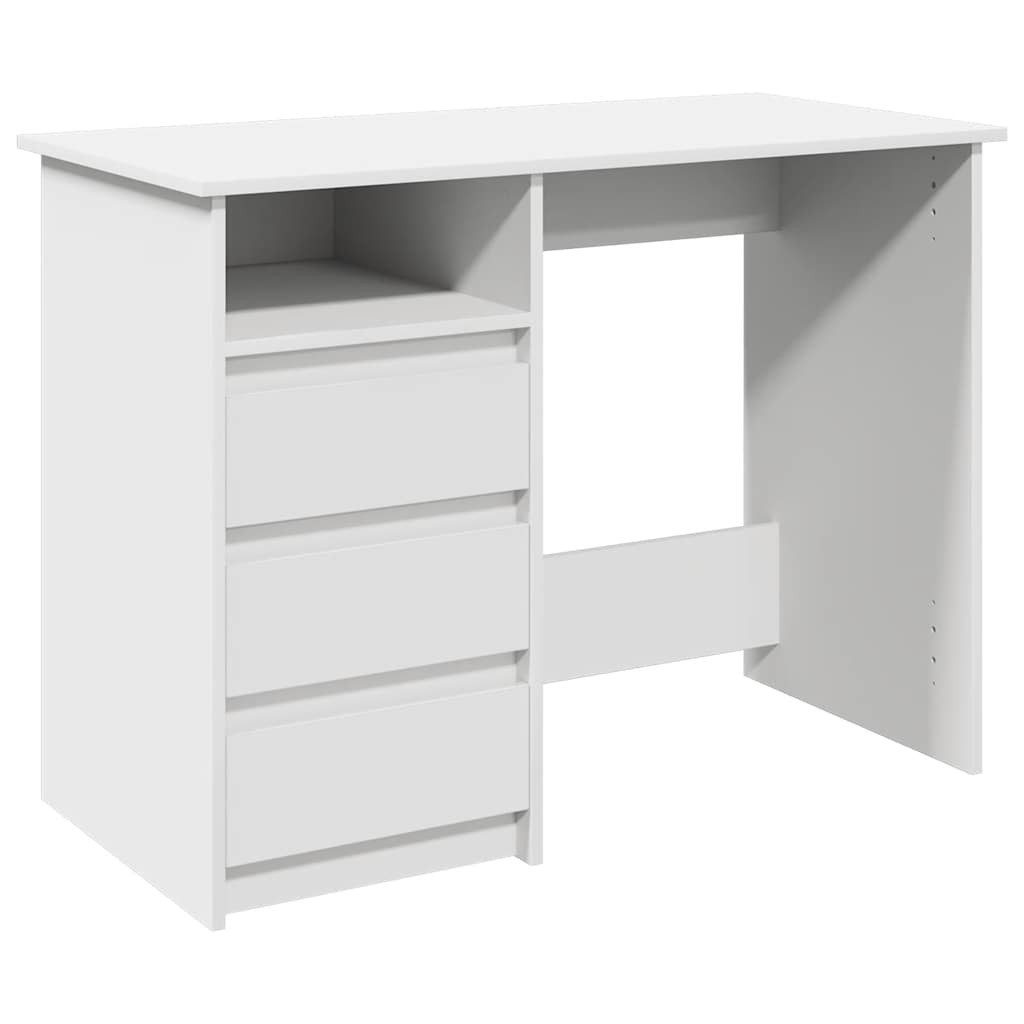 Schreibtisch Schreibtisch Weiß 102x50x75 cm Holzwerkstoff