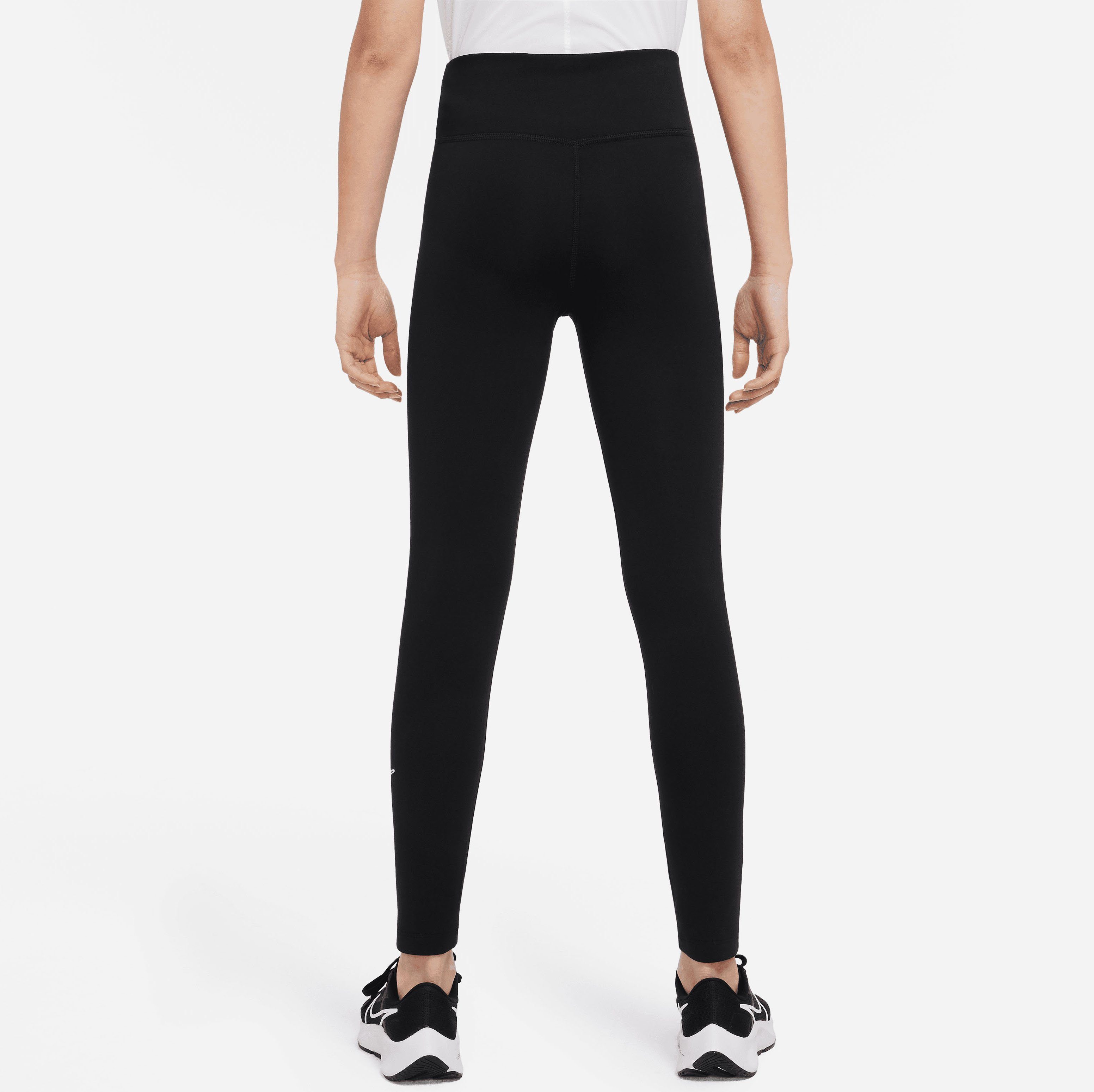 Leggings One (Girls) BLACK/WHITE Trainingstights Therma-FIT Kids' Big Nike