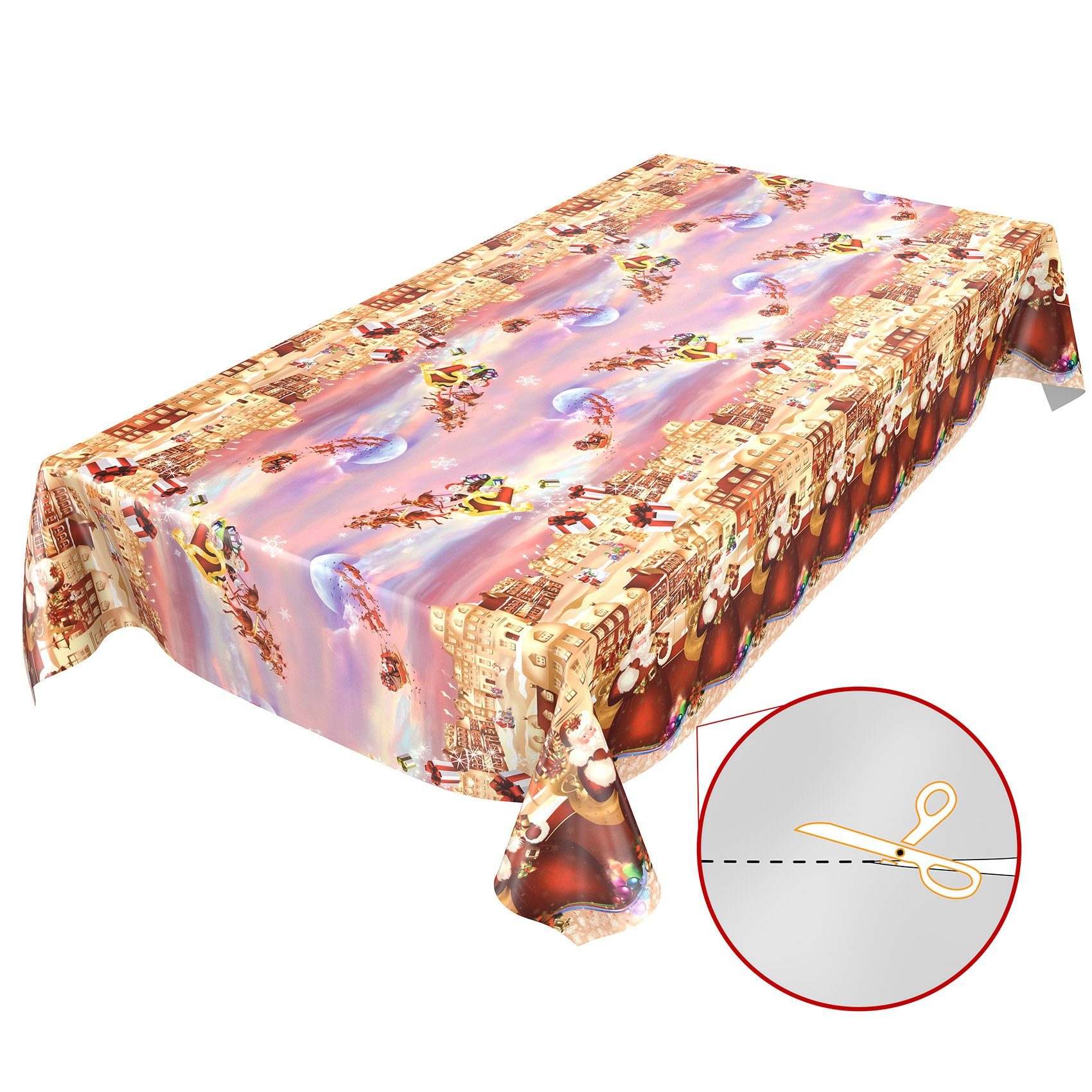 ANRO Tischdecke Wachstuchtischdecke Gartentischdecke Wachstischdecke (Einze günstig online kaufen