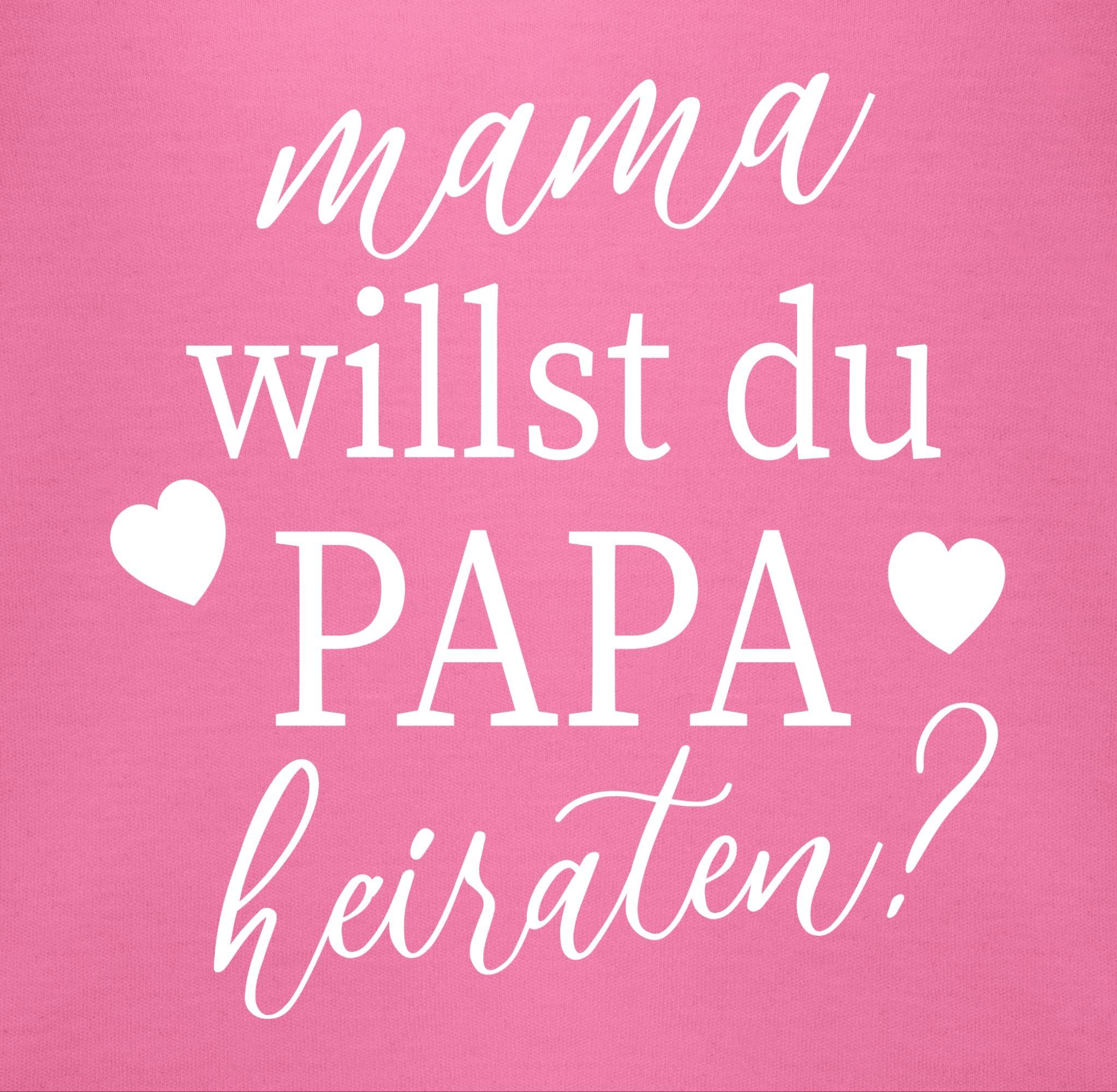 du heiraten Shirtracer Papa - Baby Daddy wir - Lätzchen Mama heiraten Hochzeit Papa hei, 3 Wollen Pink Baby willst