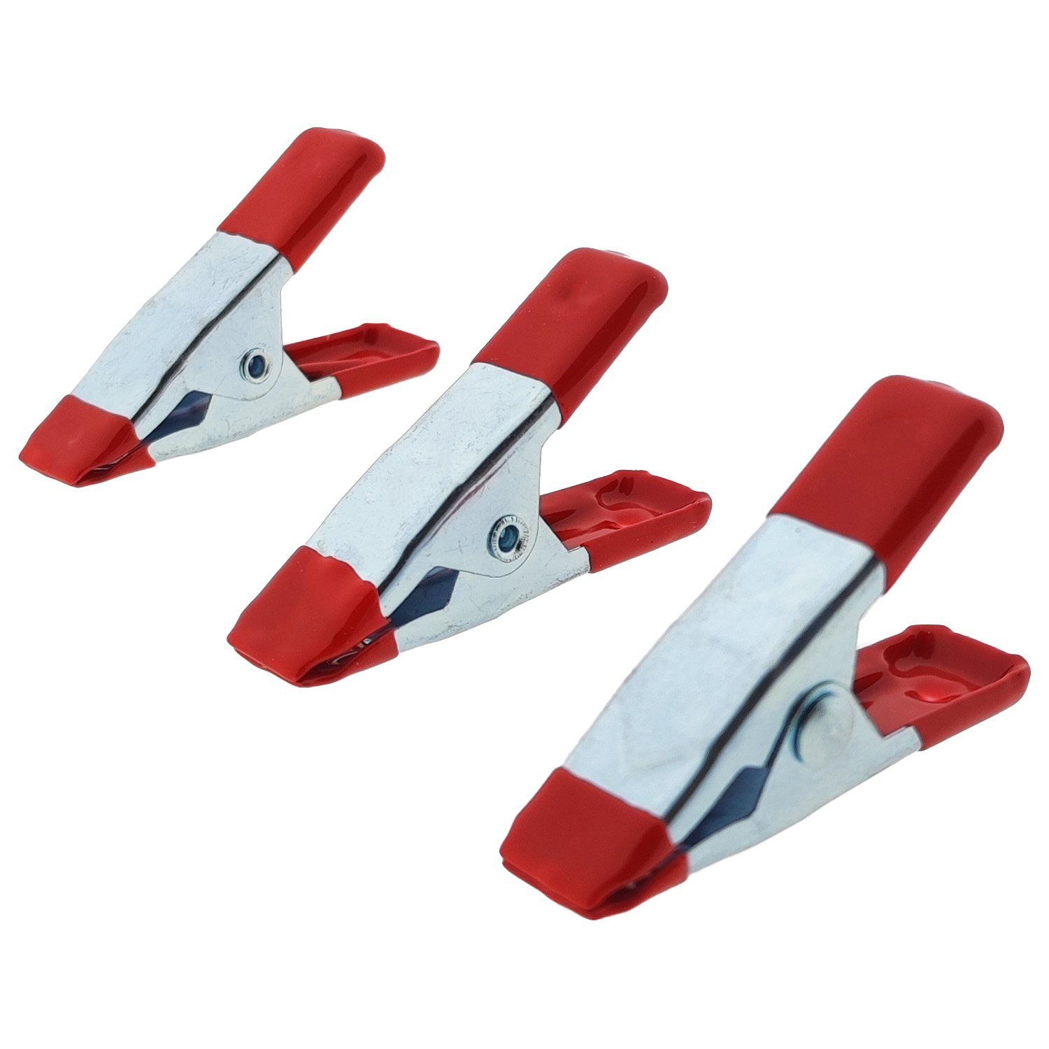 Global Partner Klemmzwinge Mini-Klemmzwingen Set, 3 Stück schwarz, Federklemmen, klein, (Set, 3 St., Klemmzwingen), Federklemmen Leimzwingen Spannzwingen Mini Zwinge