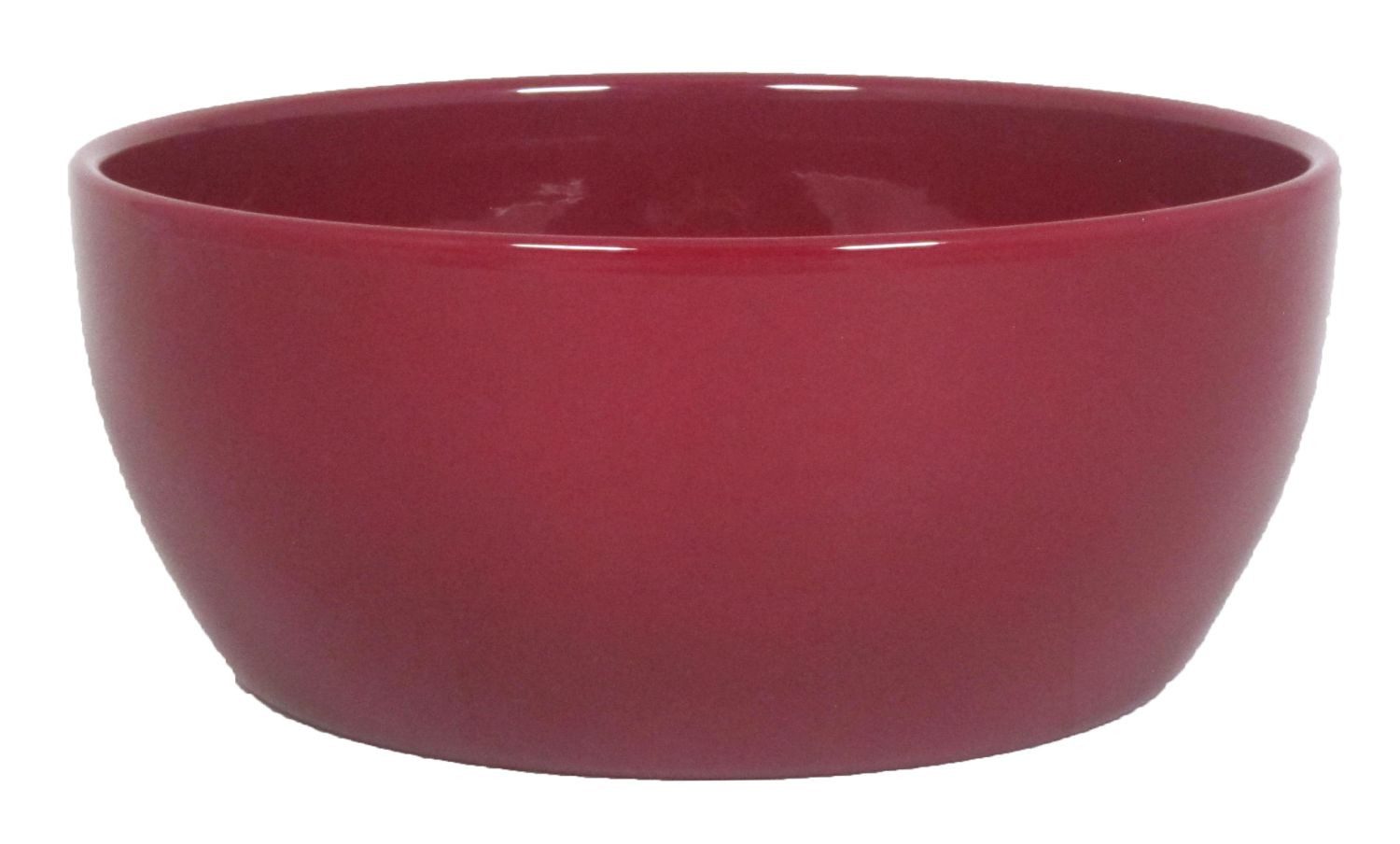 INNA-Glas Pflanzschale Keramik Blumenschale, Ø24,5cm, 9,5cm, weinrot