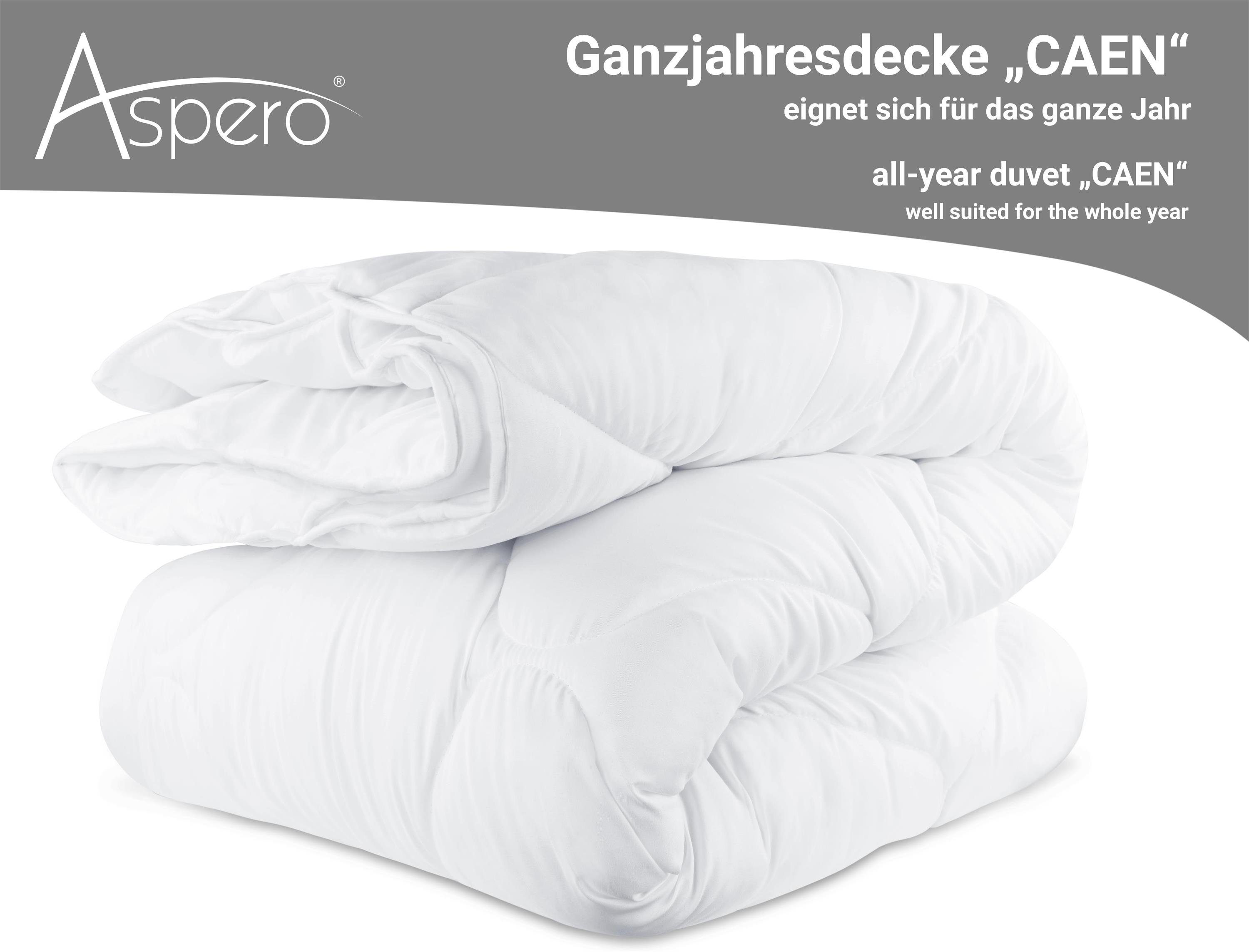 Aspero Einziehdecke Ganzjahresdecke CAEN, Füllung: Polyester, Steppdecke für das ganze Jahr
