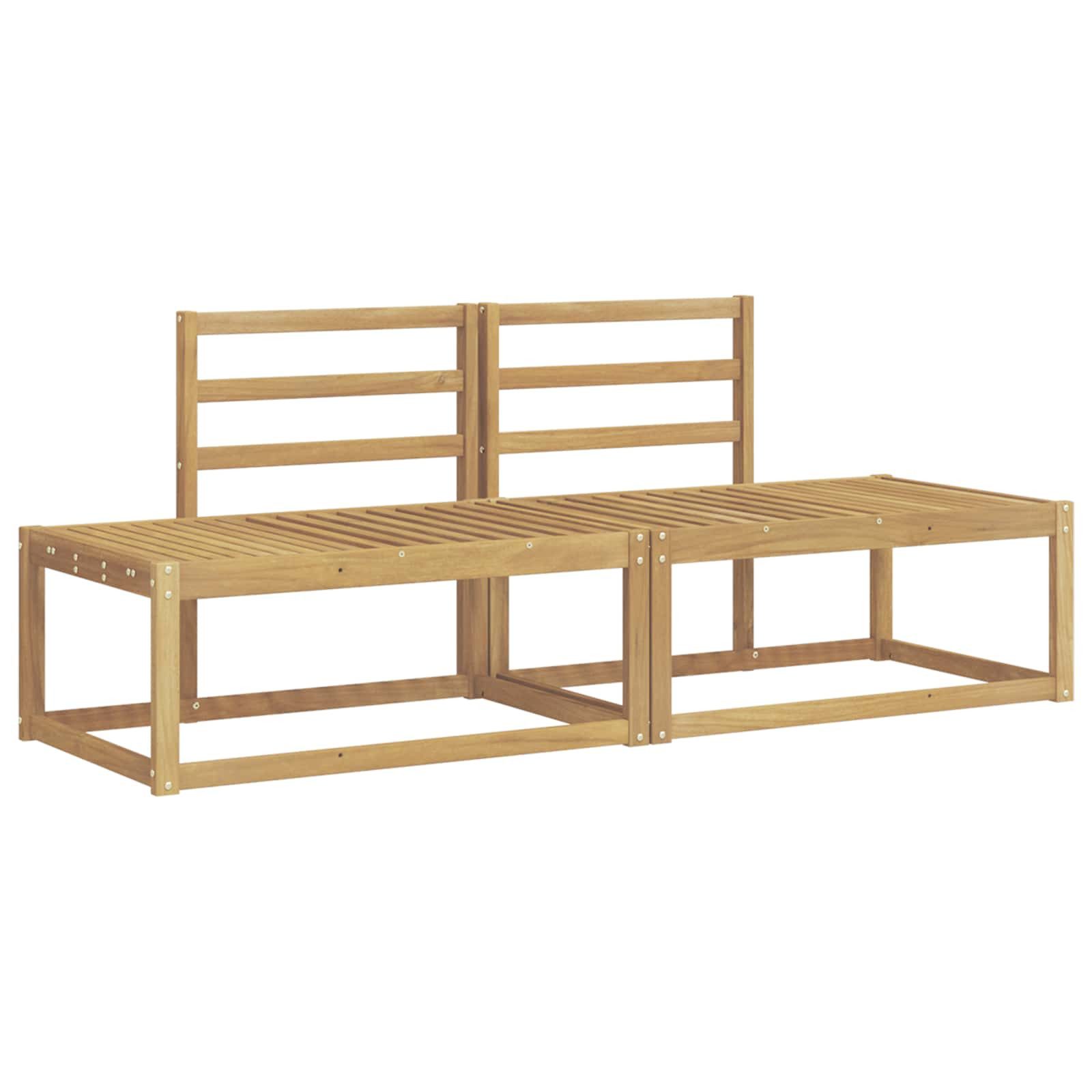 vidaXL Gartenlounge-Set Outdoor-Sofagarnitur 2 stk. Weiß Massivholz, (2-tlg)