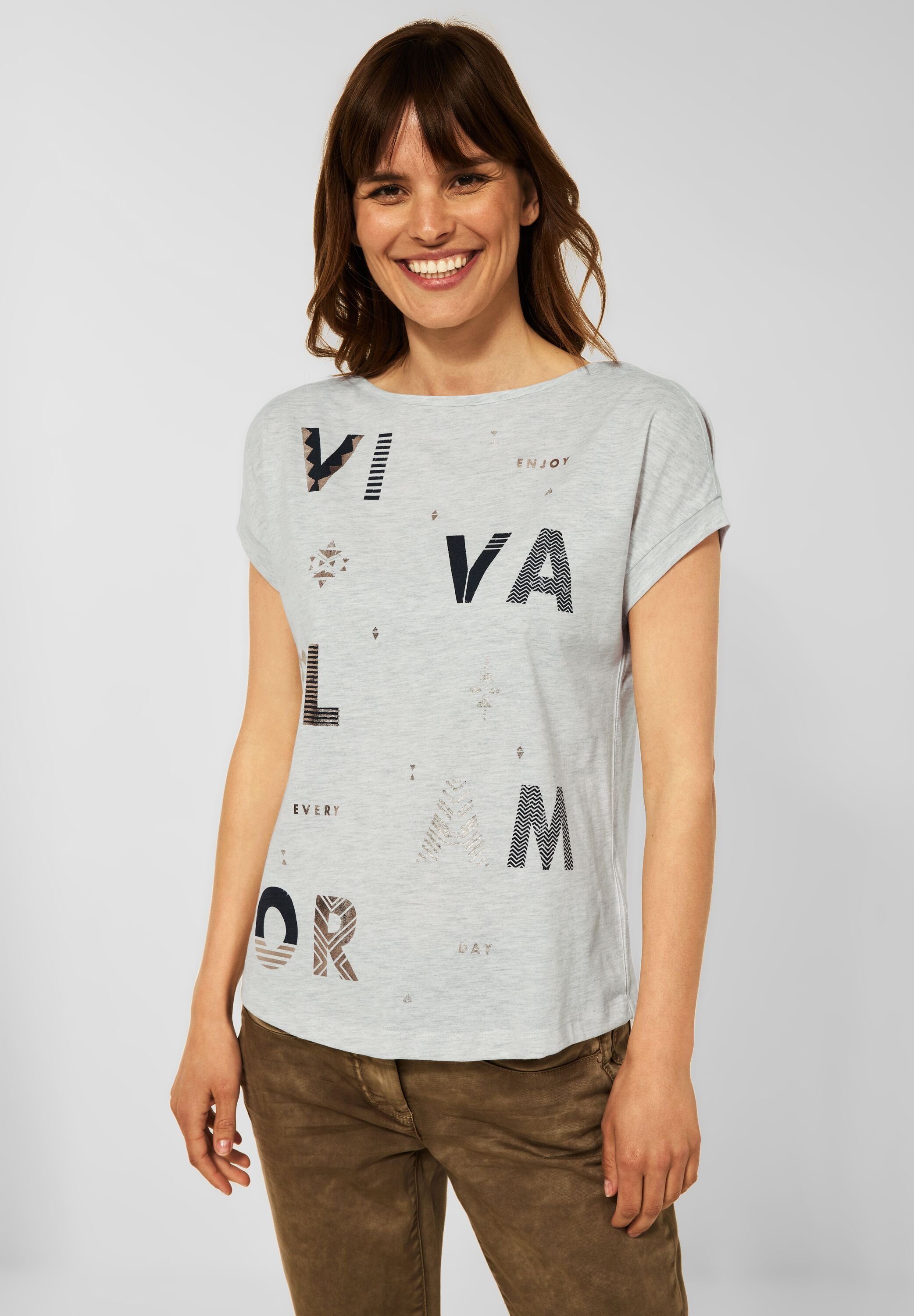 Damen Shirts Cecil T-Shirt mit Wording-Print