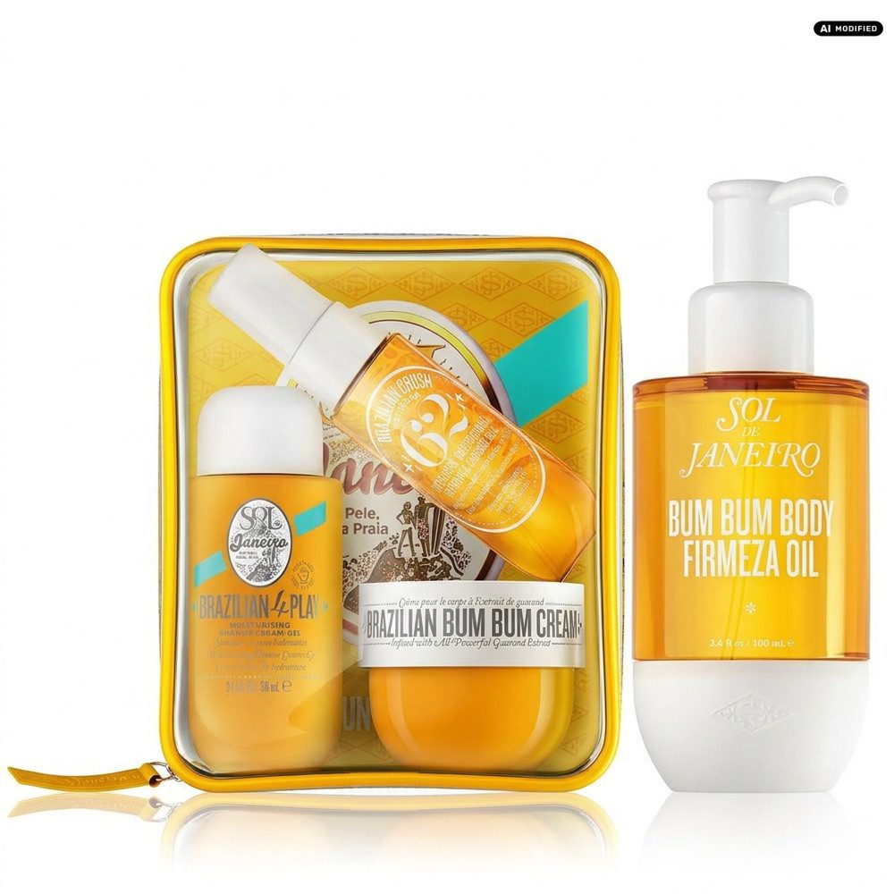 Sol de Janeiro Körperöl Sol de Janeiro Bum Bum Body Oil und Jet Set Pflege Duo, Pflege Duo mit Körperöl und Reise Pflegeset im Bum Bum Duft