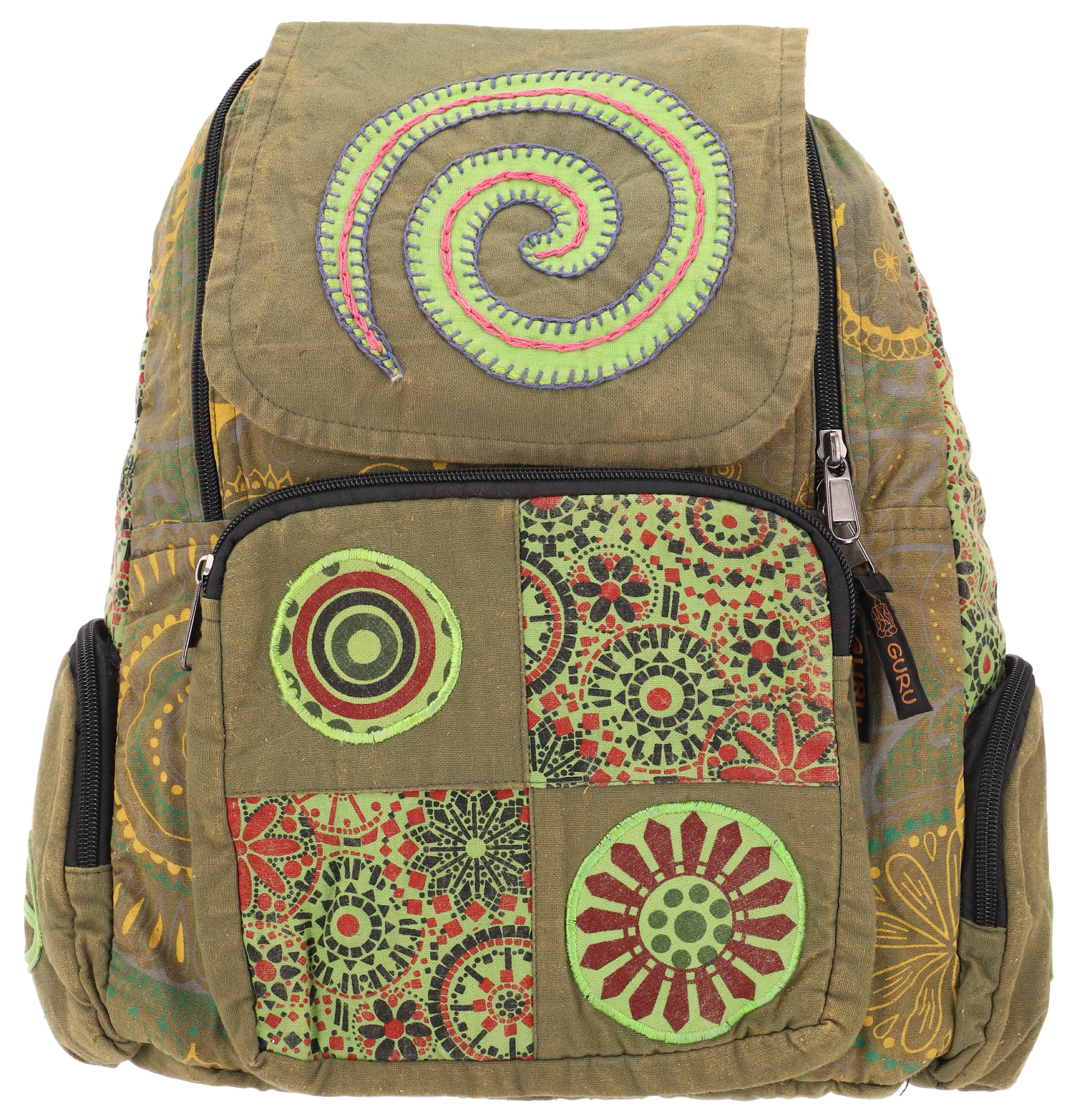 Freizeitrucksack Patchwork Rucksack, Stonewash Freizeitrucksack,..