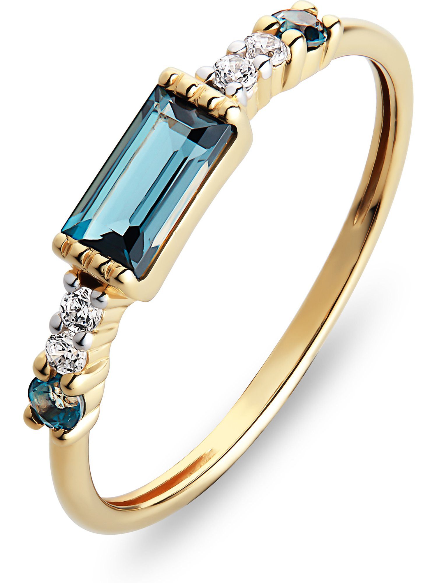 Goldring CHRIST Damen-Damenring 585er Gelbgold 1 Topas