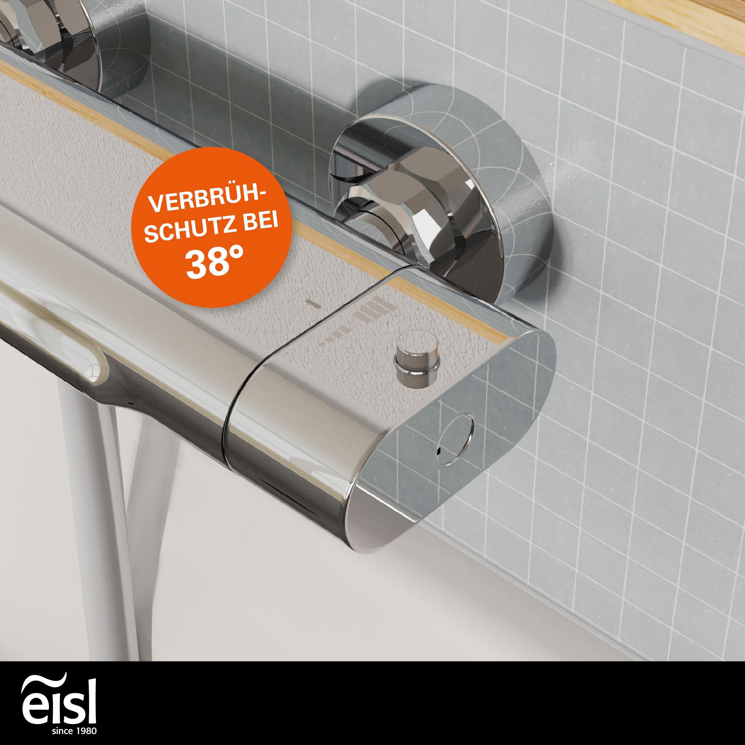 Eisl Wannenthermostat CARNEO Schwallauslauf, Eco-Stopp-Funktion, Sicherheitssperre