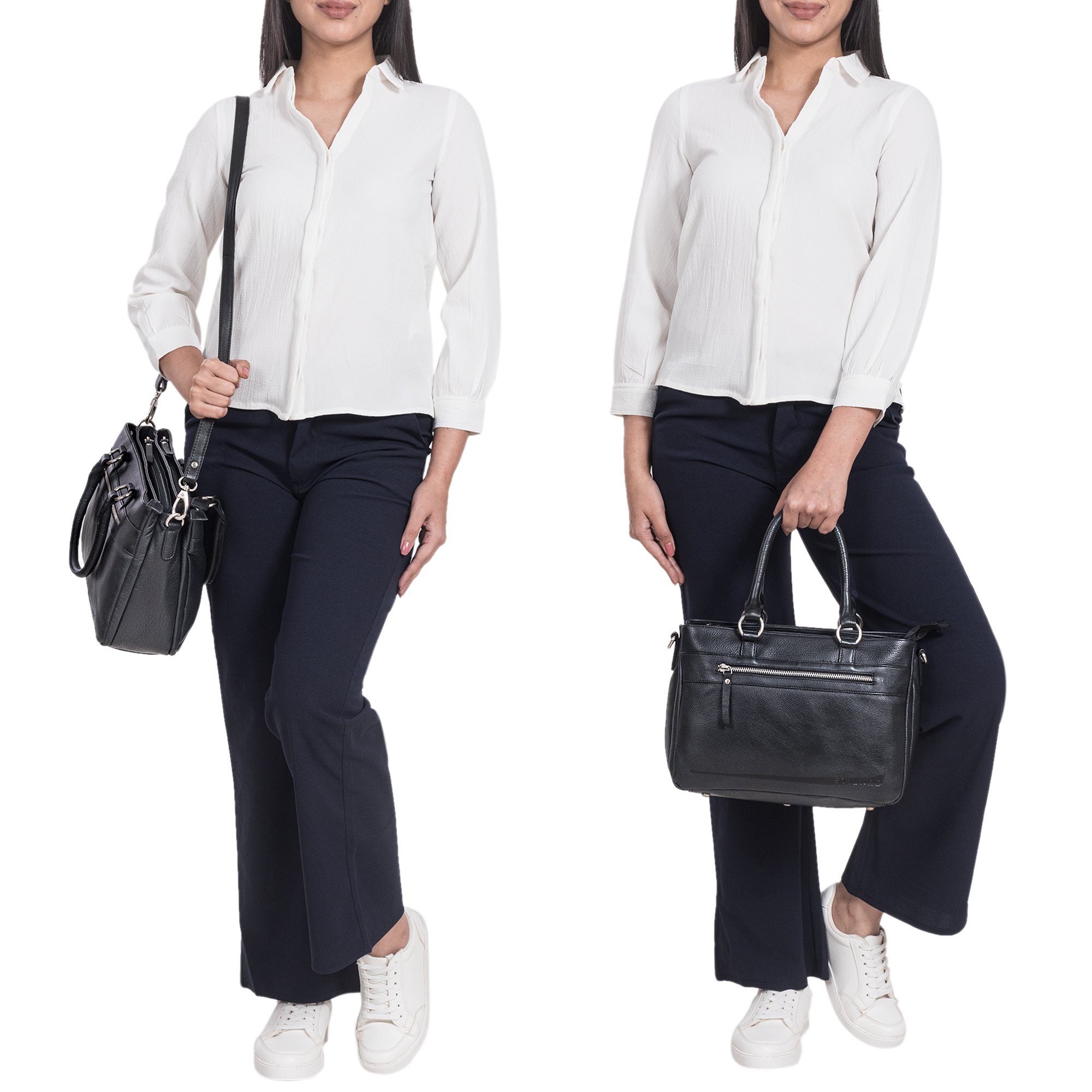 STILORD Handtasche "Frauke" Organisierte Leder Handtasche günstig online kaufen