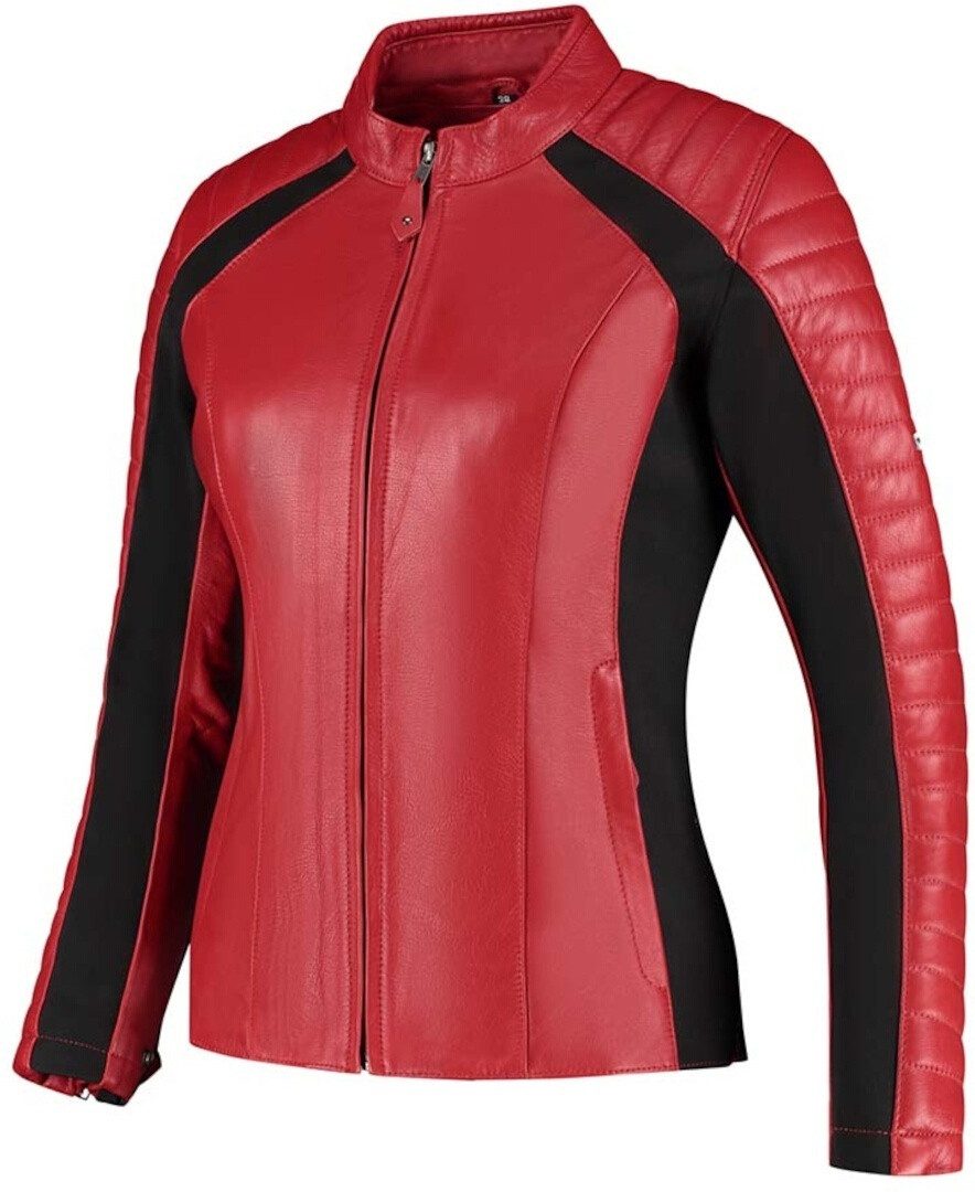 Rusty Stitches Motorradjacke Donna Damen Motorrad Lederjacke herausnehmbares Innenfutter
