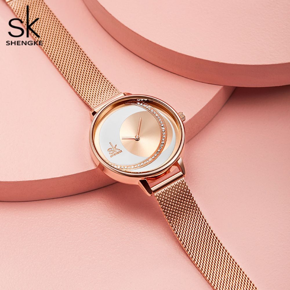 Tidy Quarzuhr SHENGKE Schmuckset 5tlg, Uhr,Halskette,Ohrringe, Armreif & Geschenkbox sk0039-4, (4-tlg), Geburtstag – Bild 2 von 5