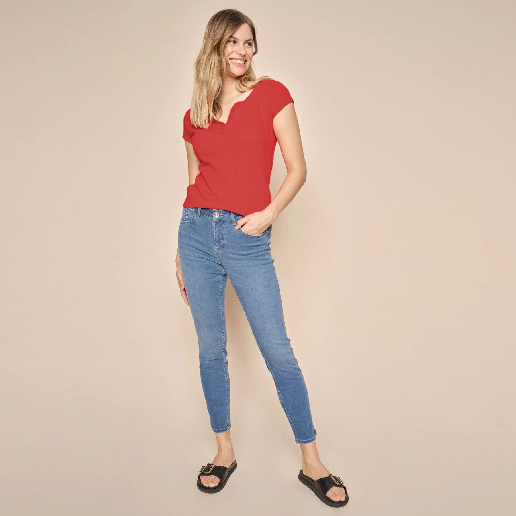 Mos Mosh 5-Pocket-Jeans MOS MOSH Jeans VICE CONTOUR mit Bio-Baumwolle - Blau