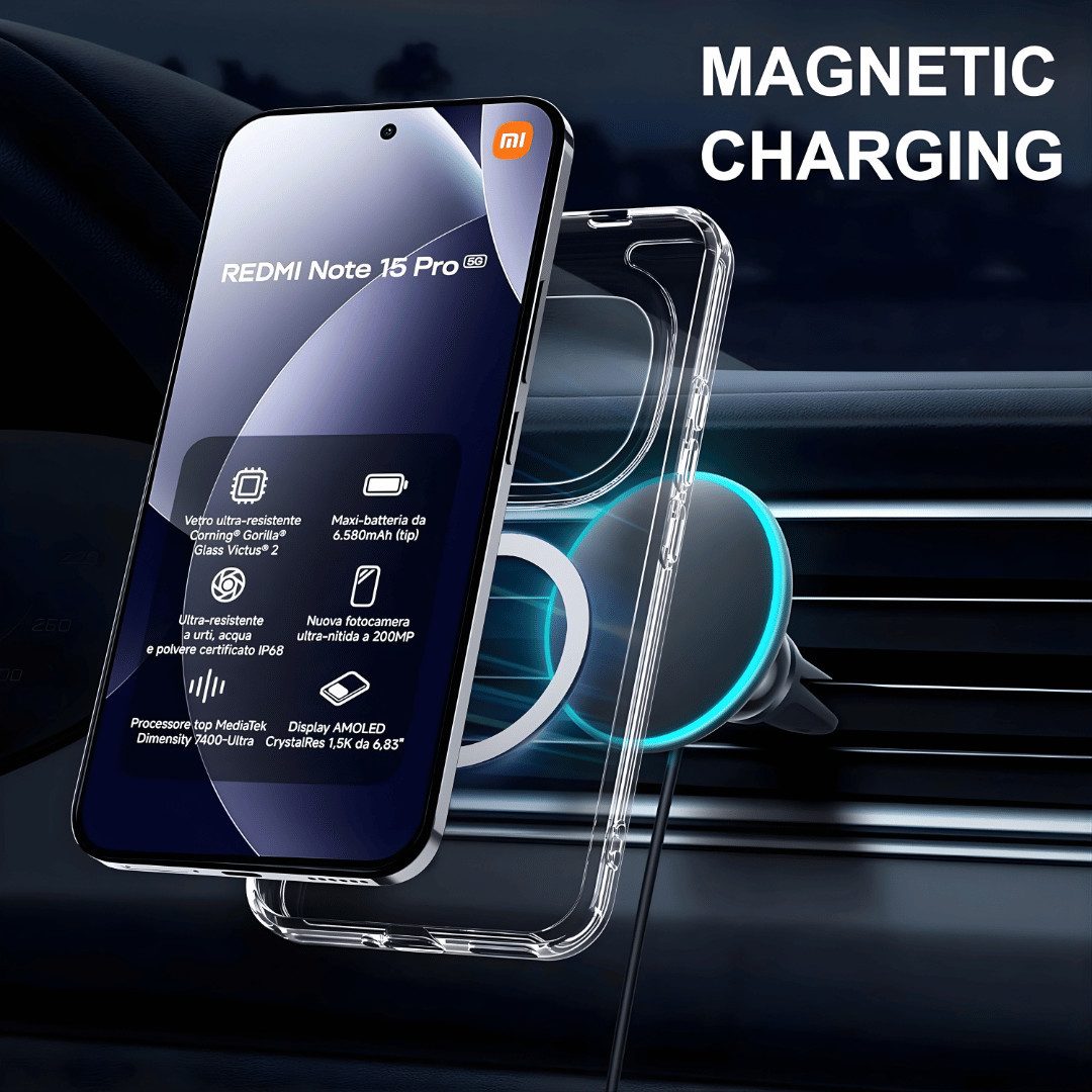 SmartUP Smartphone-Hülle für Xiaomi Redmi Note 15 Pro 5G MagSafe Silikon Schutzhülle Slim Case 6,67 Zoll, MagSafe-Technologie – Bild 5 von 5