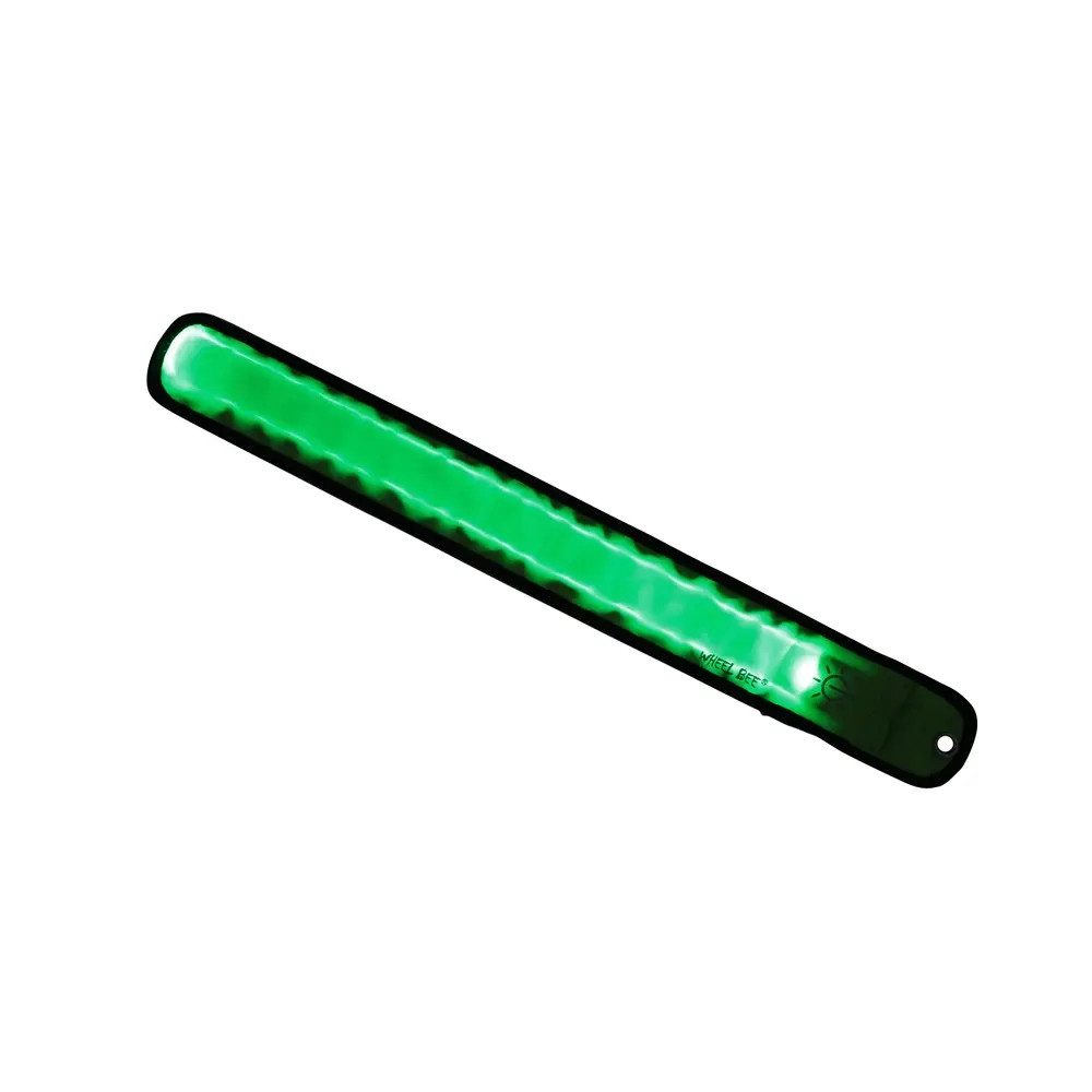 Schildkröt Funsports Kinderfahrradhelm Wheel Bee LED Slap Light green (Leuchtband), Polybag