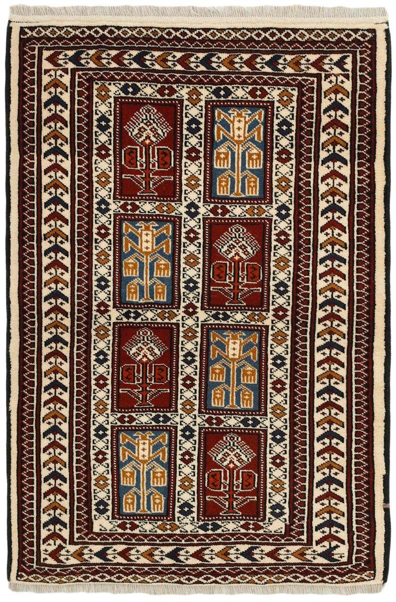 Orientteppich Turkaman 83x126 Handgeknüpfter Orientteppich / Perserteppich, Nain Trading, rechteckig, Höhe: 6 mm