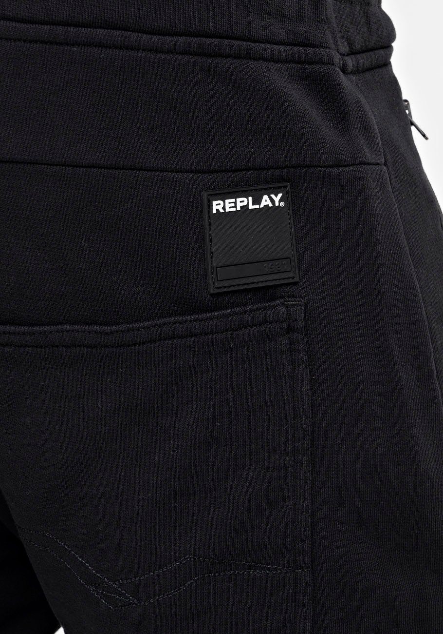 Replay Sweathose mit Reißverschlusstaschen schwarz