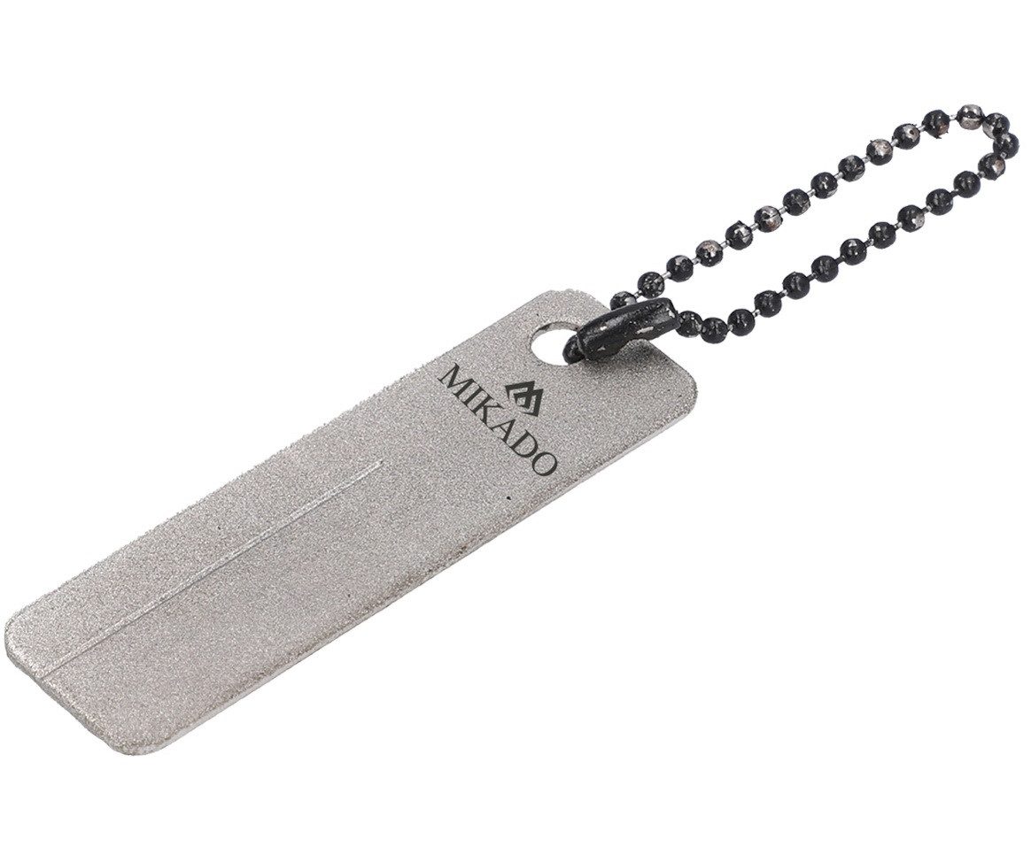 MIKADO Total Fishing Hakenschärfer Schärfer Stahl 6,4cmx19cm - Angelhaken Rigs - mit praktischer Kerbe, Mit Kerbe