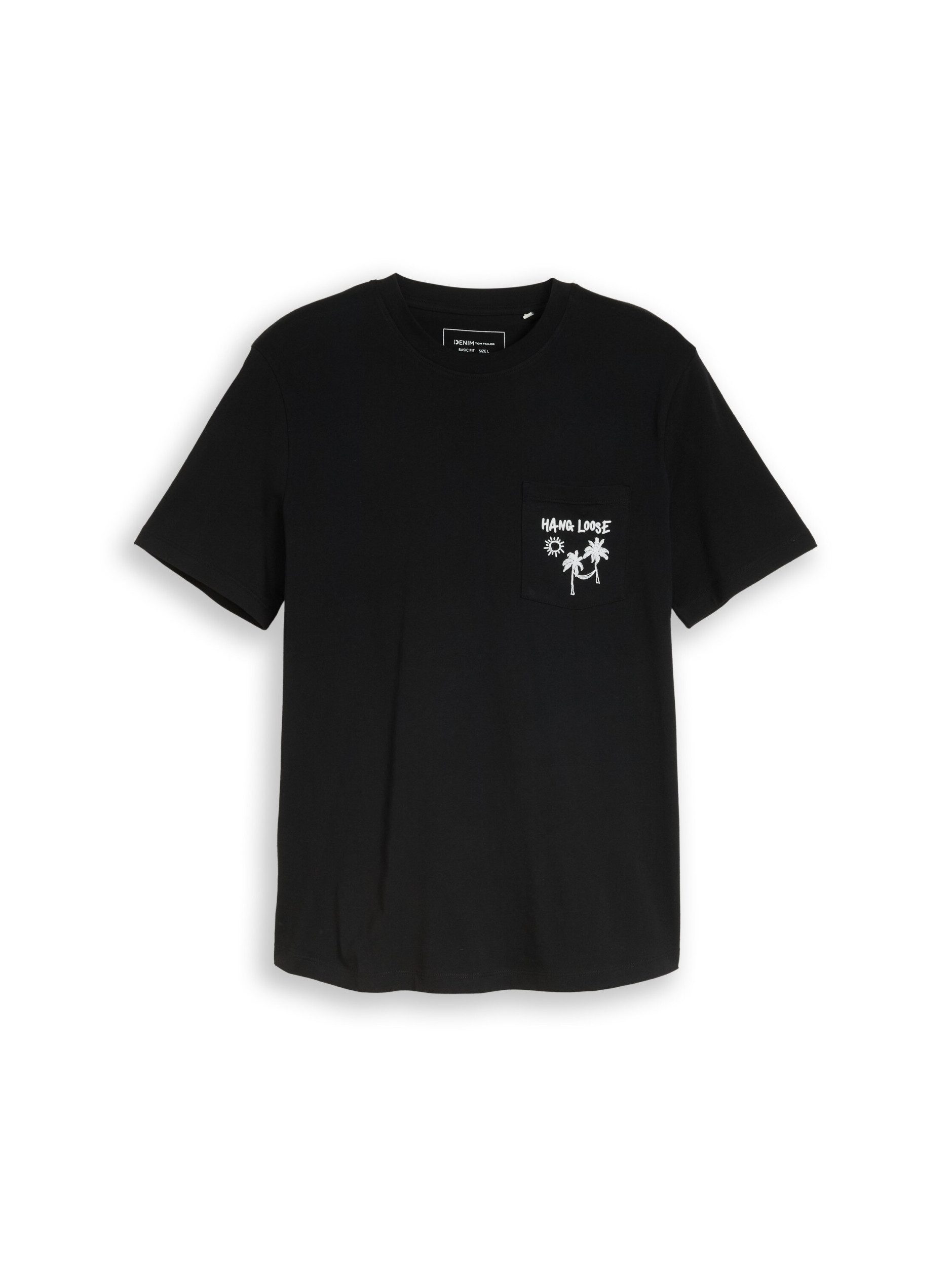 TOM TAILOR Denim T-Shirt rounded hem pocket t-shirt