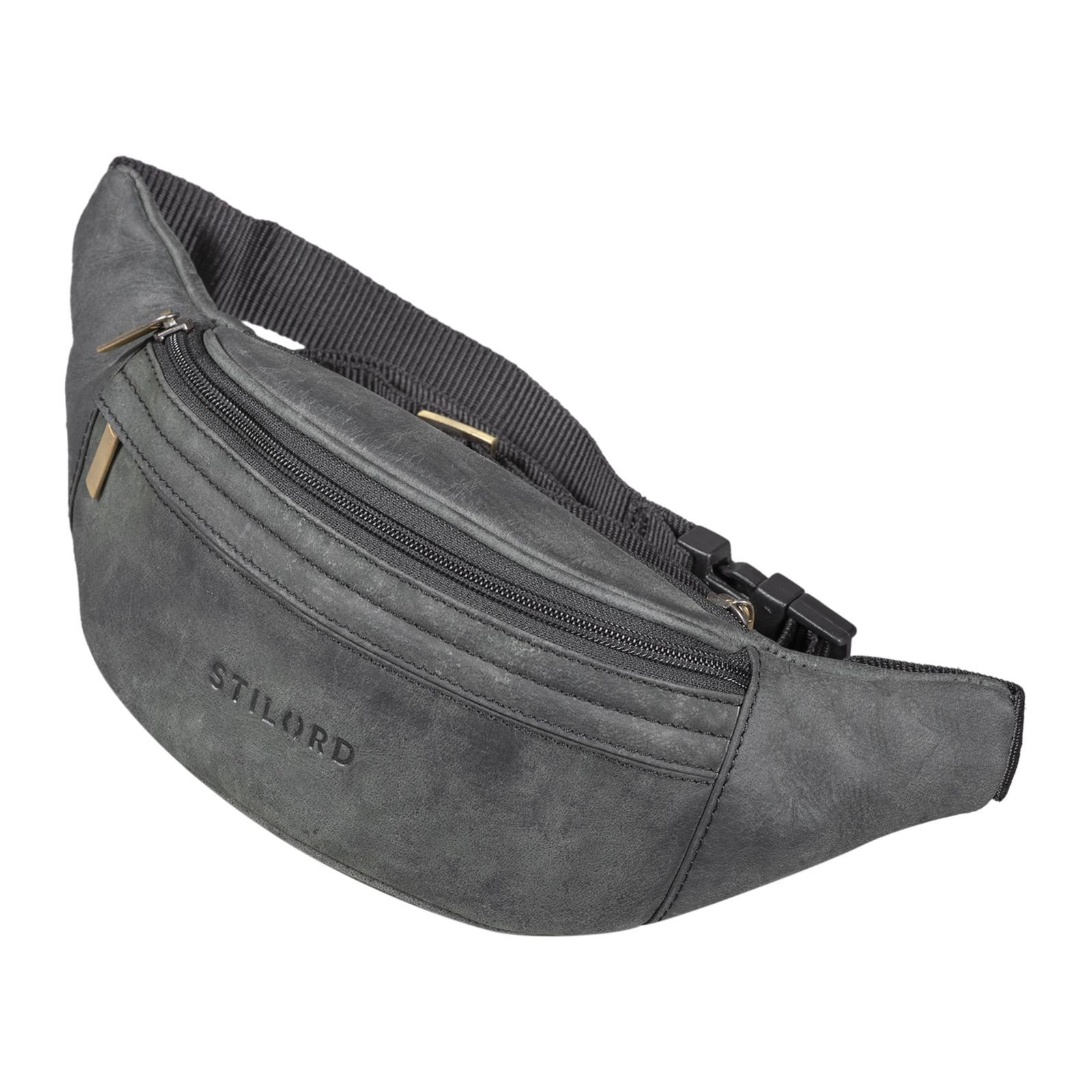 STILORD Bauchtasche "Lormeva" Gürteltasche Leder Cross-Body Tasche