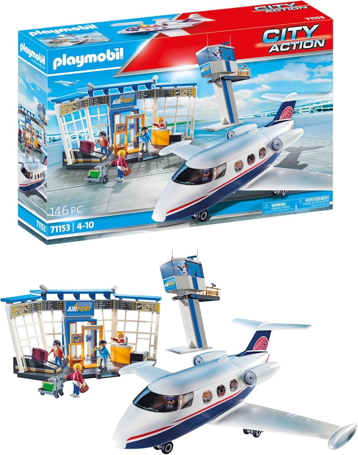 Playmobil® Konstruktions-Spielset, Baukasten, Flughafen mit Flugzeug günstig online kaufen