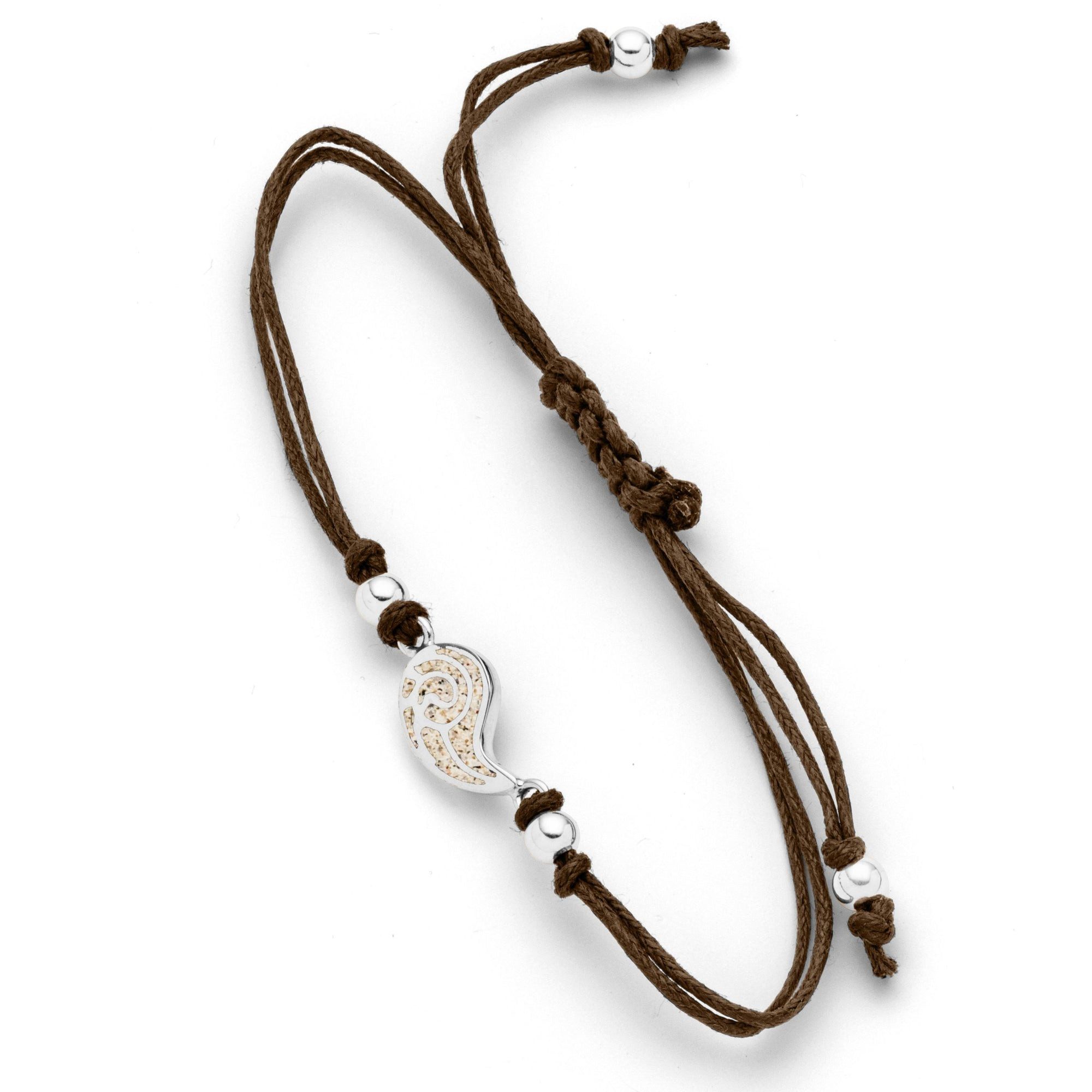 DUR Armband DUR Schmuck: Cotton-Armband "Nautilus" mit Strandsand, 925er Silber, A