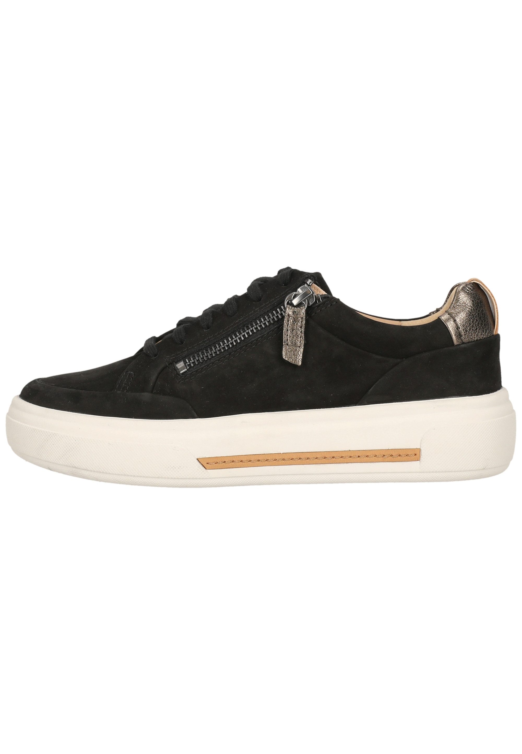 Clarks Hollyhock Zip Sneaker aus weichem Nubukleder günstig online kaufen