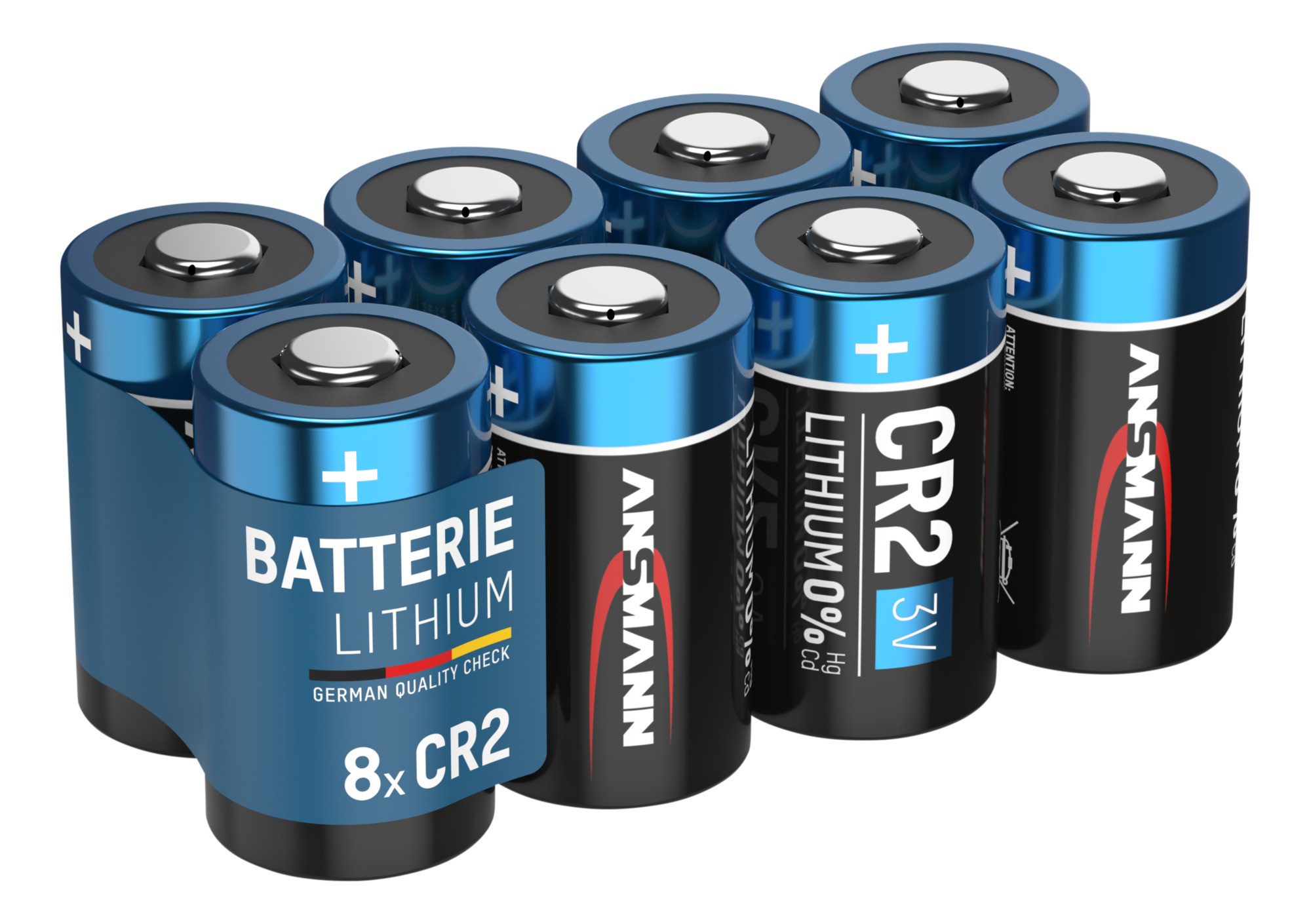 ANSMANN AG Batterien CR2 Lithium, 8 Stück, Spezial Batterie