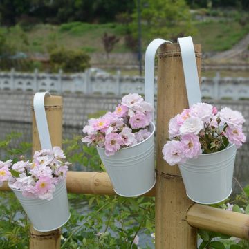 DRULINE Gartenpflege-Set Weiß Blumentöpfe zum Aufhängen mit abnehmbarem Haken, Pflanztopf hänge, vielseitig einsetzbar