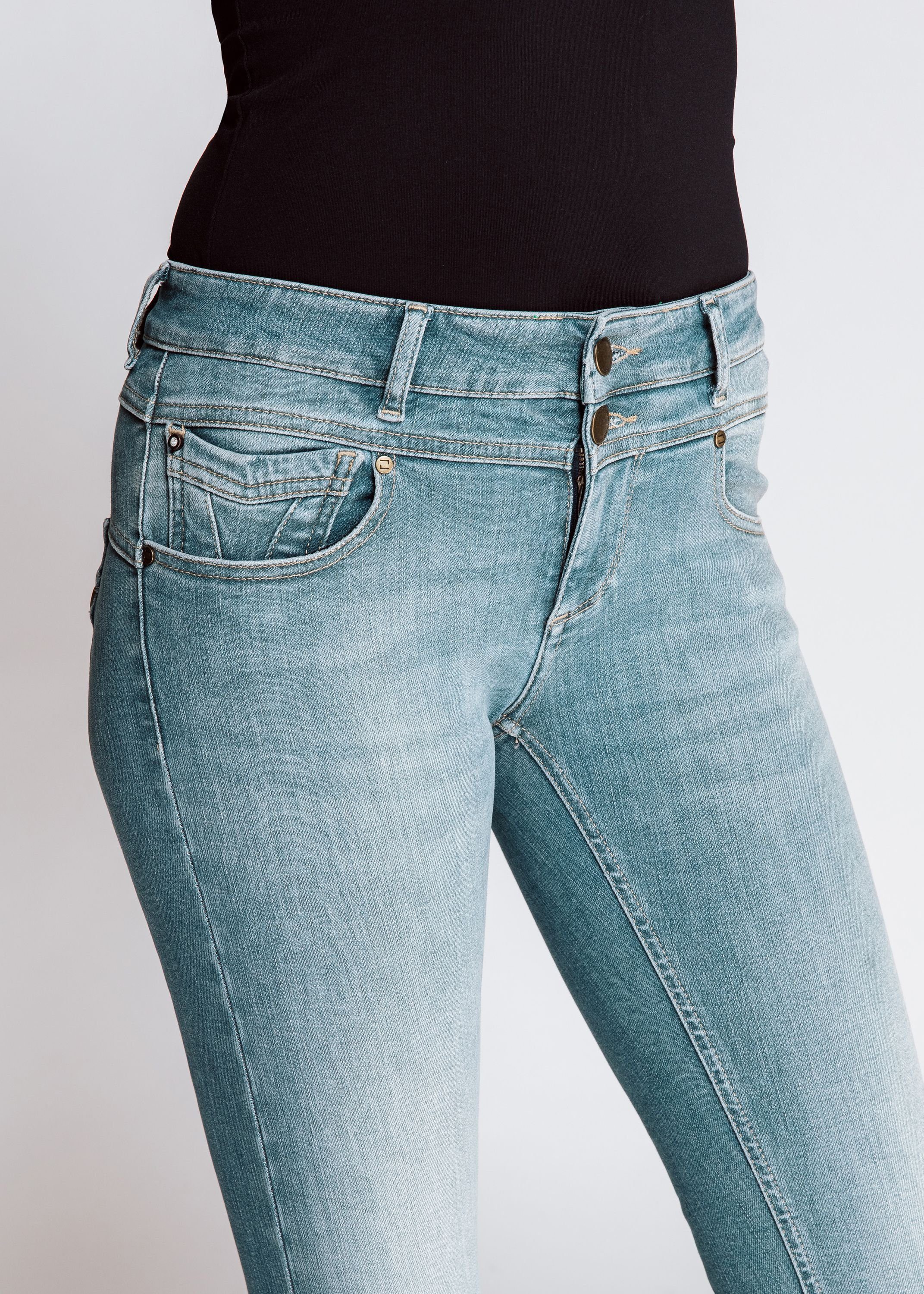 Zhrill Skinny-fit-Jeans Tragekomfort Skinny Blue angenehmer Jeans KELA