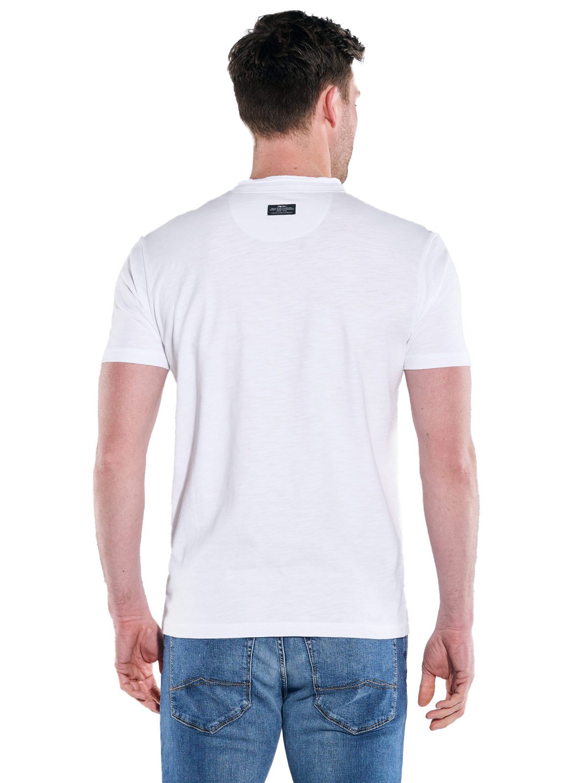 Engbers T-Shirt Herren Henley-Shirt uni, Reinweiss