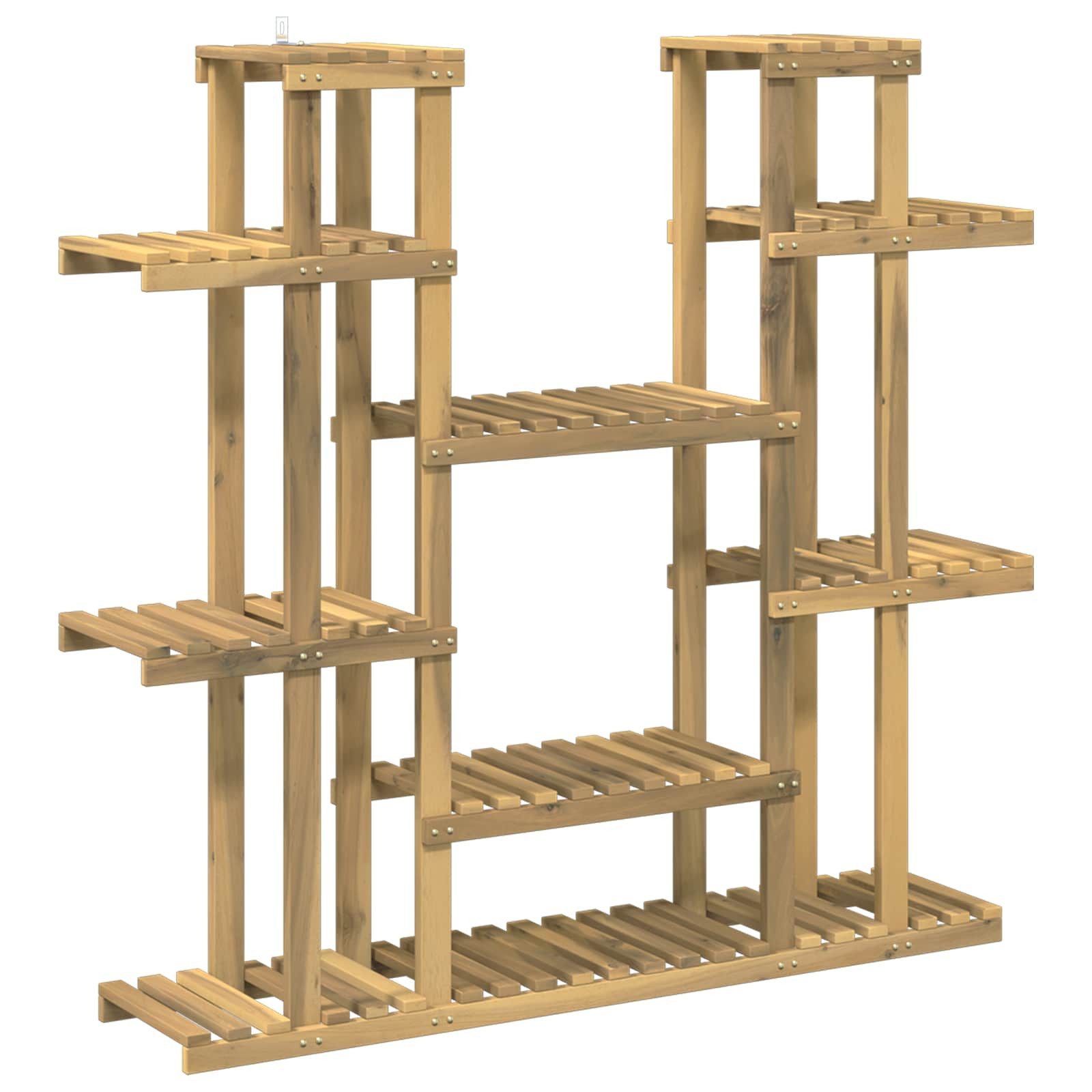 vidaXL Blumenständer Pflanzenständer Weiß 123 x 25 x 114,5 cm Massivholz (1 St)