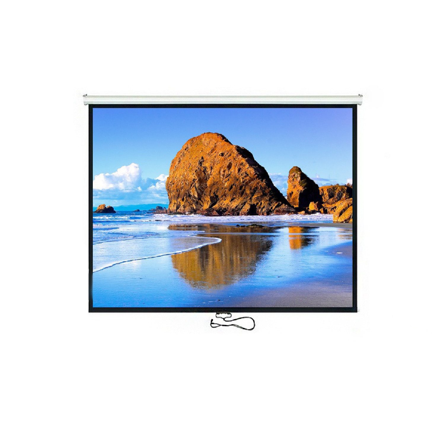 Maclean MC-591 Deckeneinbauleinwand (Heimkino Set 240x180 cm)