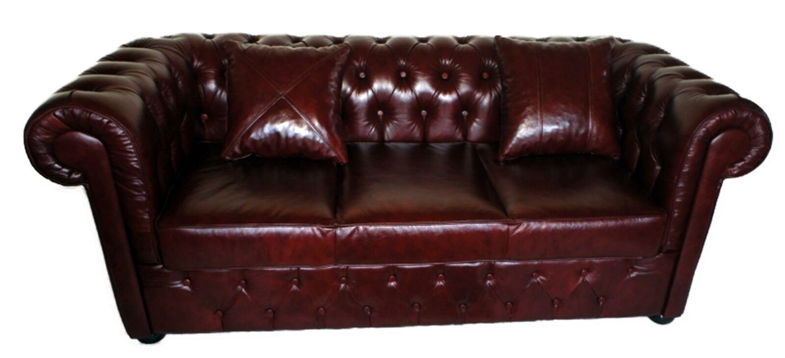 Polster 3 JVmoebel Designer Sofa Couch Chesterfield Sofa Sitzer