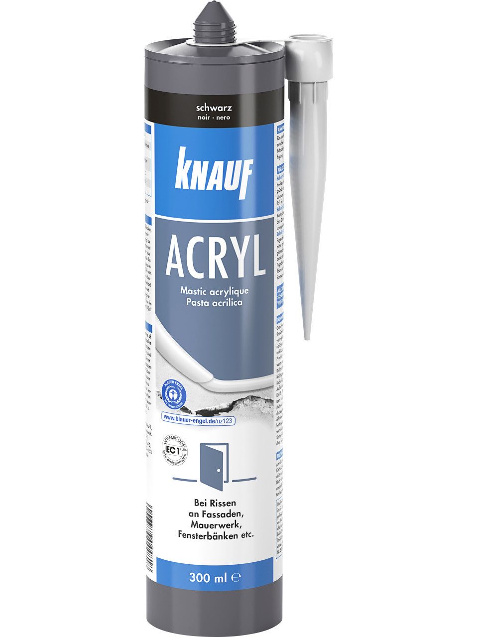 KNAUF Silikon Knauf Acryl schwarz 300 ml