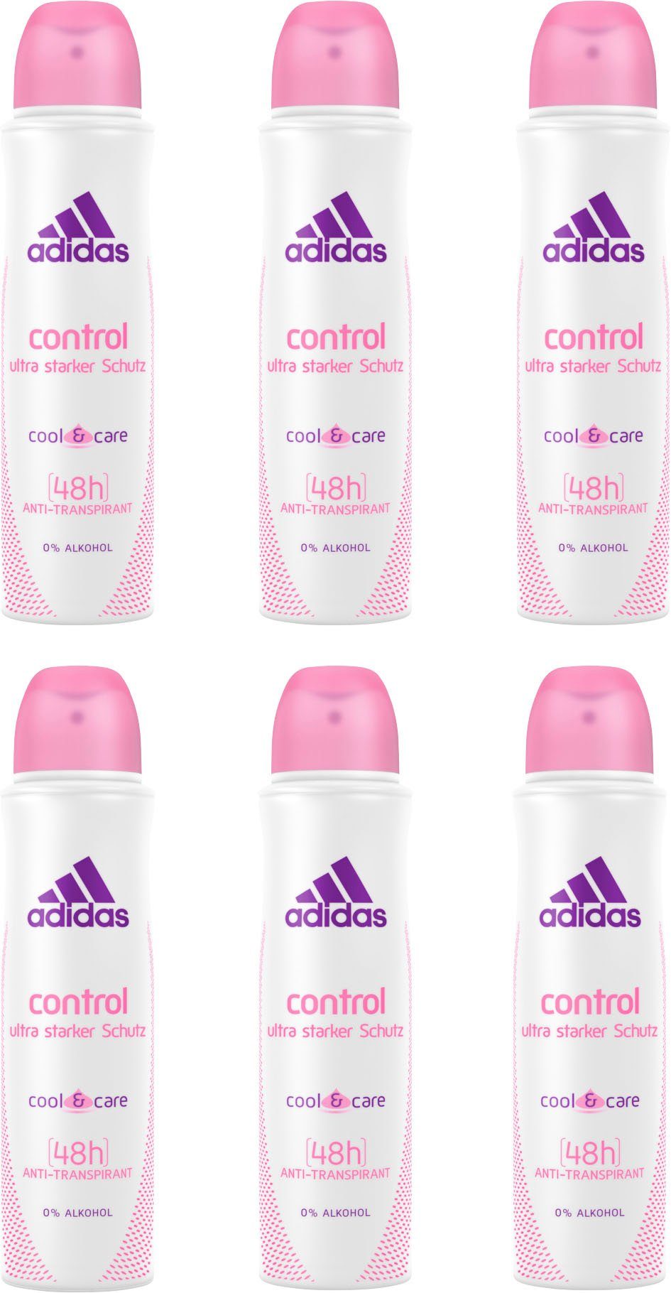 adidas Performance Deo-Spray »Control«, Spar-Set, 6-tlg., Anti-Transpirant  Spray für Frauen