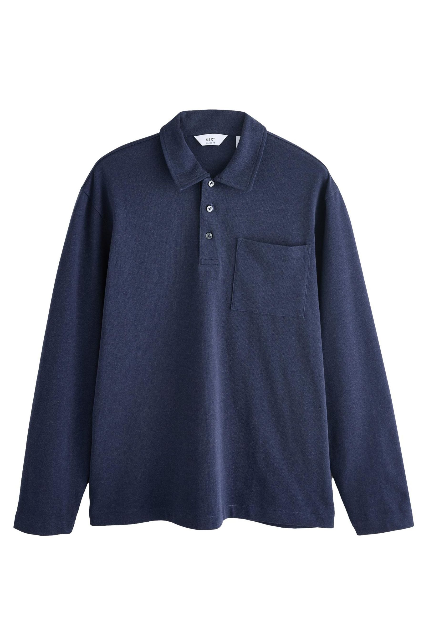 Next Langarm-Poloshirt Langärmeliges Polo-Shirt aus schwerem günstig online kaufen