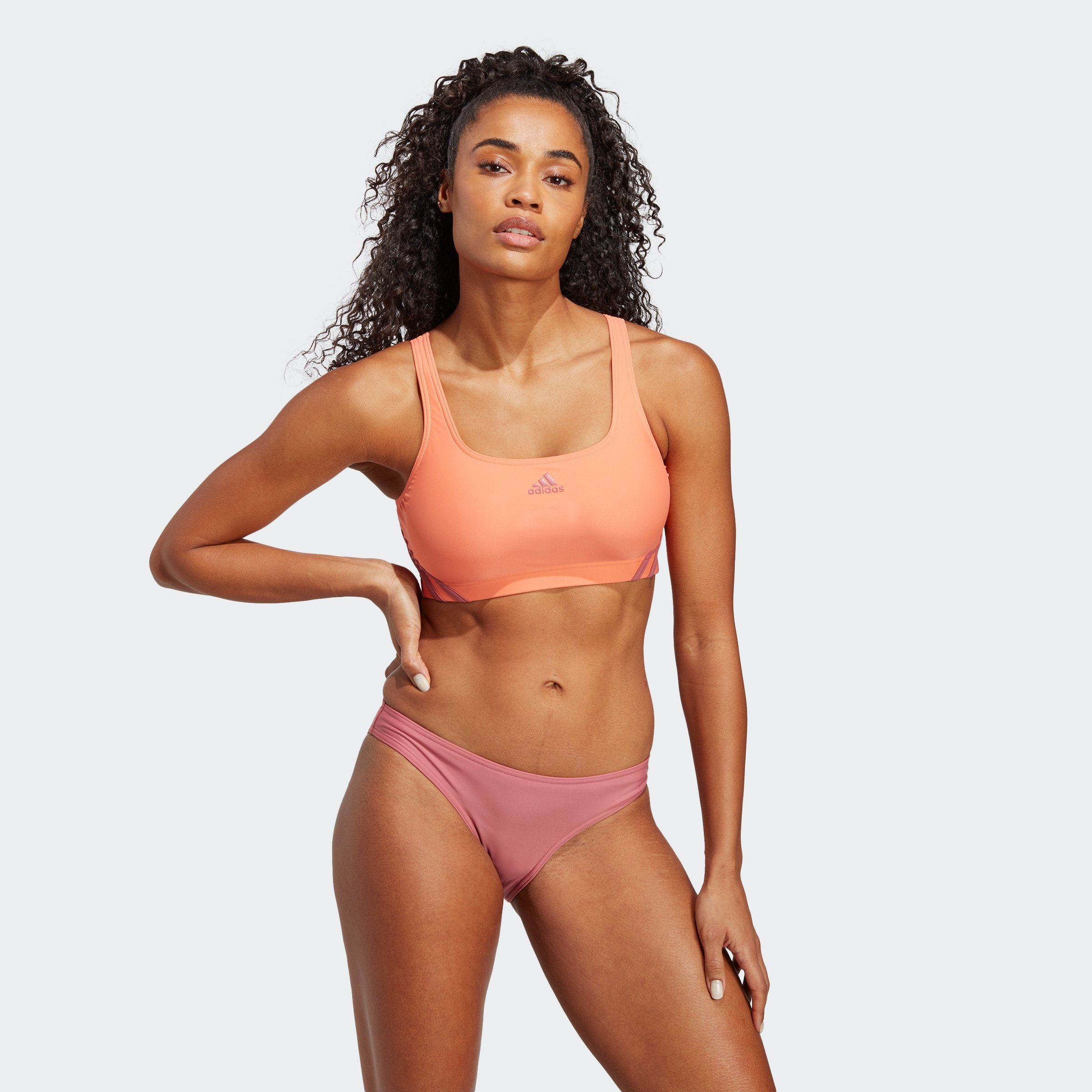 Performance SPORTY Coral adidas / Fusion Fusion / Pink Bustier-Bikini Strata 3S BIK Coral