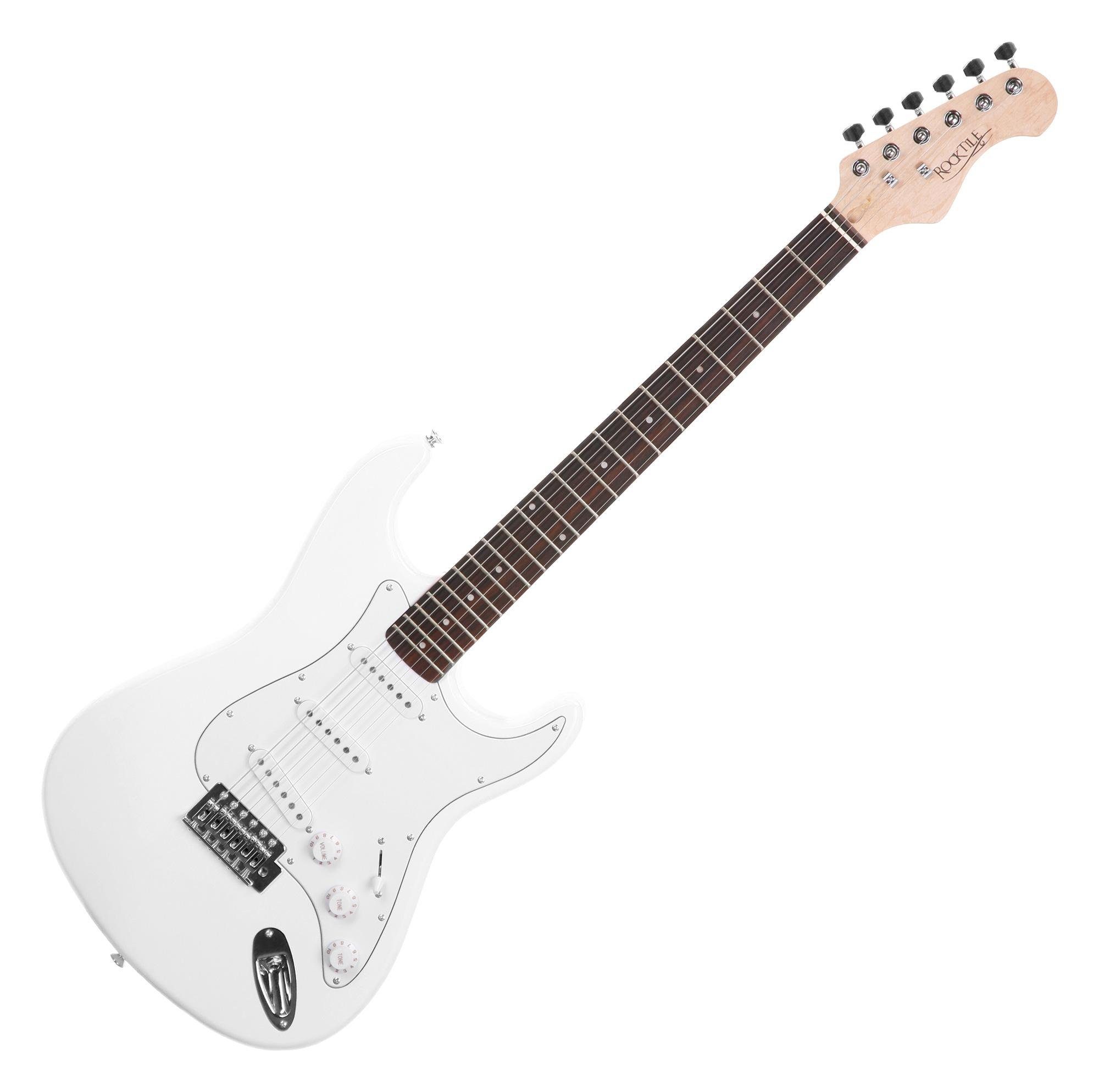 Rocktile E-Gitarre "Sphere Classic" elektrische Gitarre, ST-Style, inkl. Gitarrenkabel, Tremolohebel und Sechskantschlüssel, 3x Single Coil Tonabnehmer, 21 Bünde, Engineering Wood Griffbrett