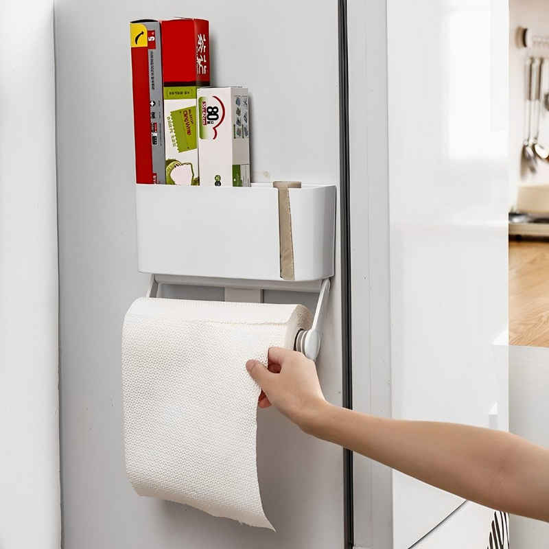 Creliv Küchenrollenhalter Wandrollenhalter, (mit Magnetkraft), für Kühlschrank