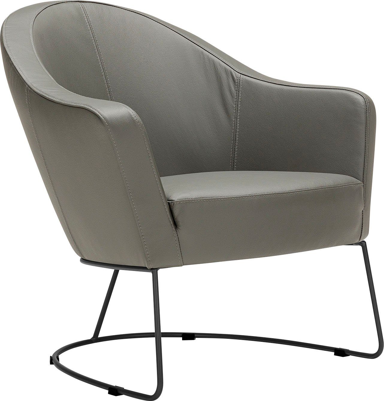 LOVI Loungesessel Grape, Metallrahmen grau, Sitzfläche in Formschaum für  luftiges Sitzgefühl